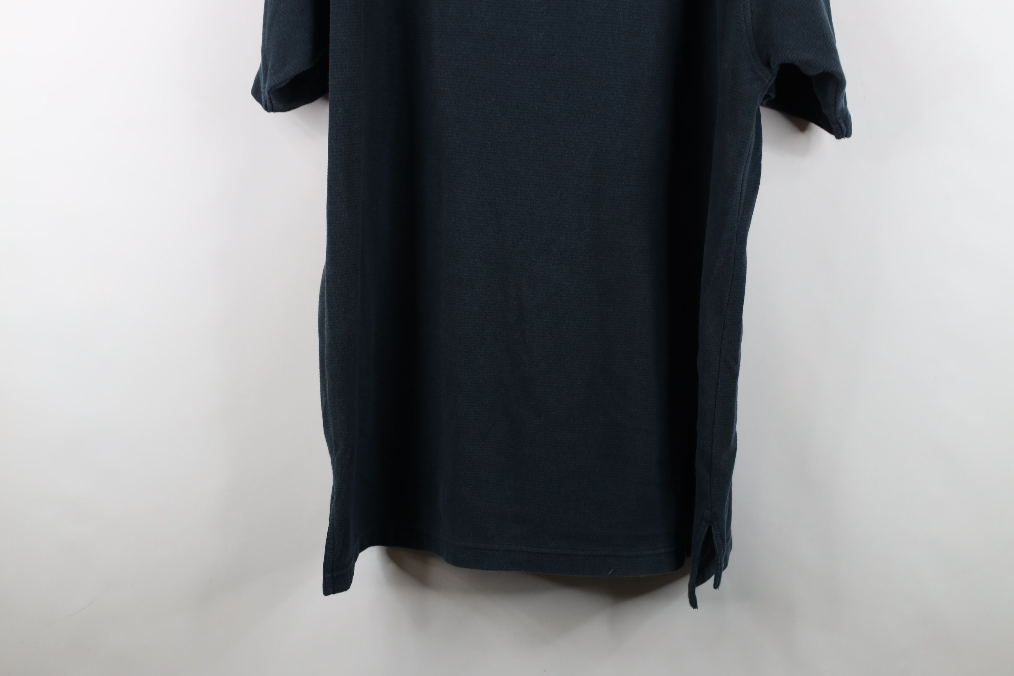Vintage Vintage 90s Streetwear Ribbed Baggy Golf Polo Shirt Black Size US L / EU 52-54 / 3 - 13 Thumbnail