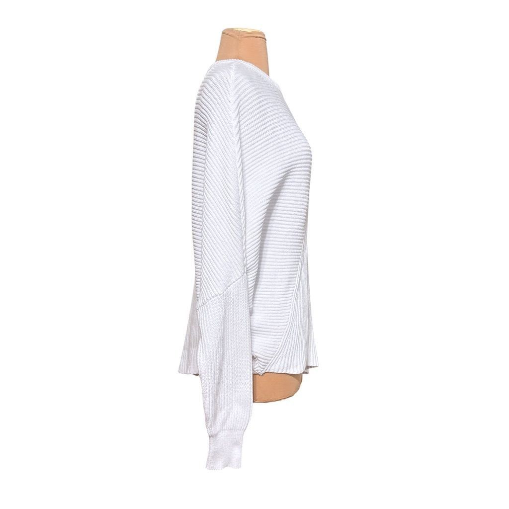 Free People Free People Ribbed Sweater White Small Asymmetric Oversized Size S / US 4 / IT 40 - 3 Thumbnail