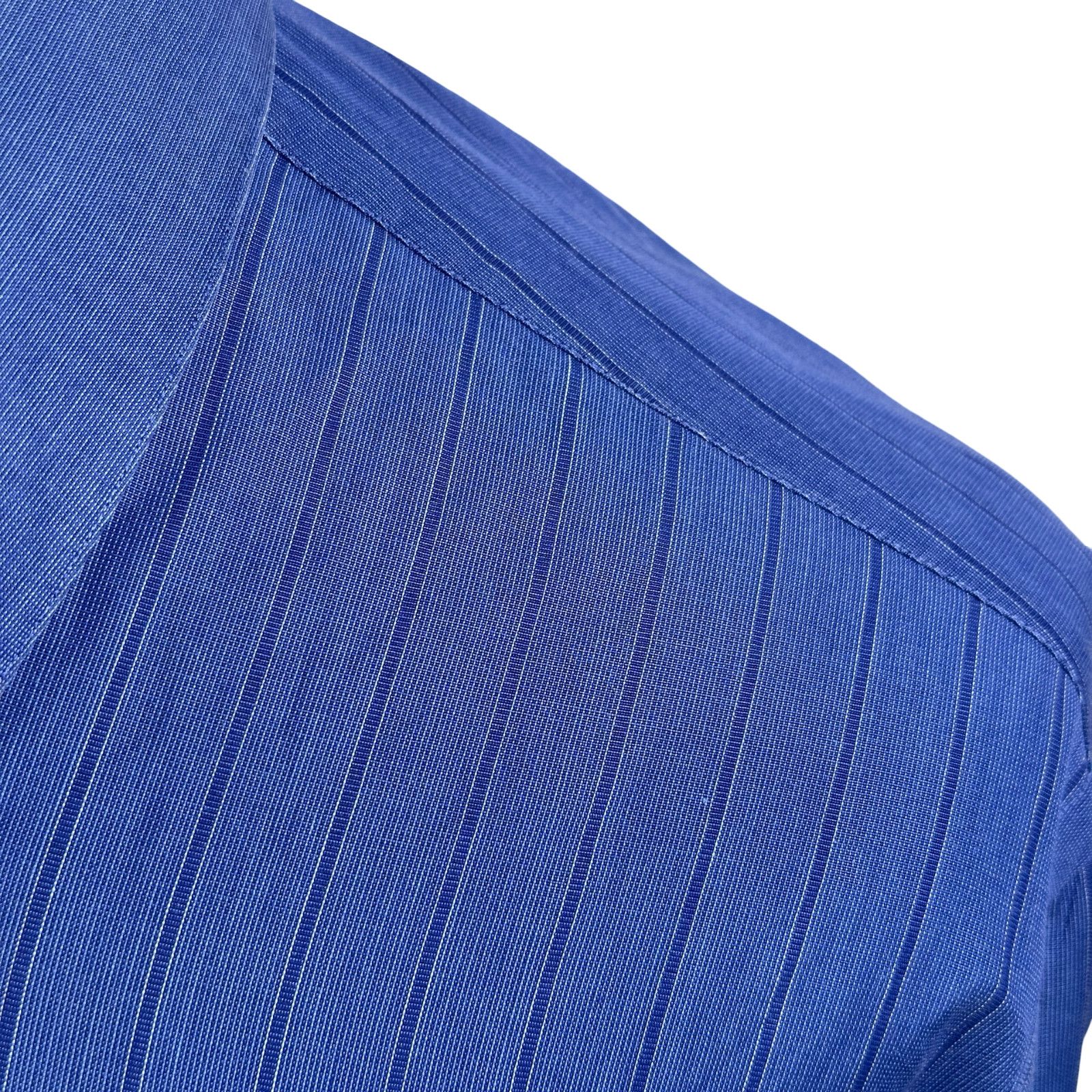 brioni french cuff dress shirts Brioni Men's White/Blue Striped French Cuff Dress Shirt Handmade Italy  15.5x39