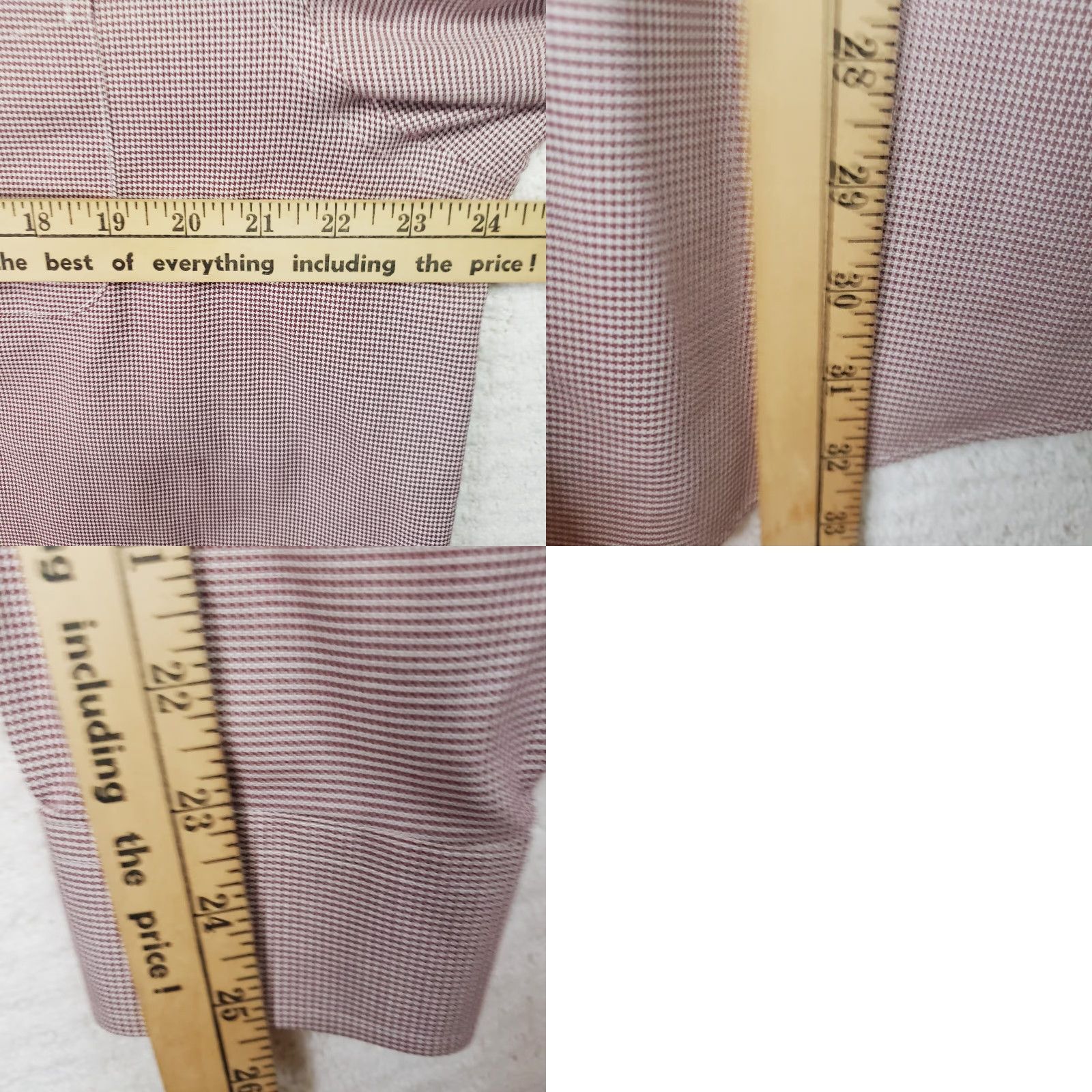 Vintage LL Bean Mens L Red Wrinkle Resistant Long Sleeve Button Up Houndstooth Shirt Size US L / EU 52-54 / 3 - 9 Thumbnail