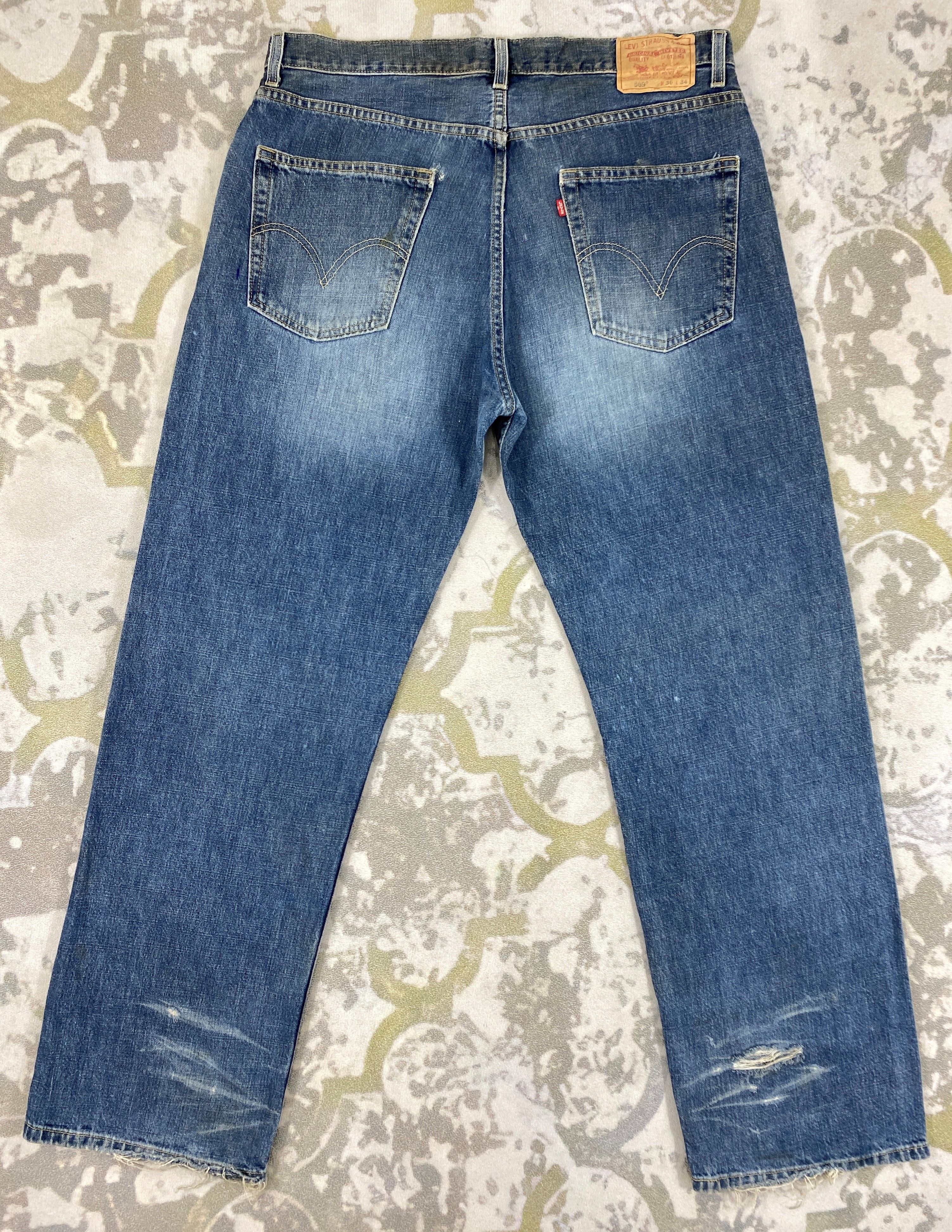 Levi's Vintage Levi's 569 Loose Straight Denim 39 x 33.5 -JN705 Size US 39 - 2 Thumbnail
