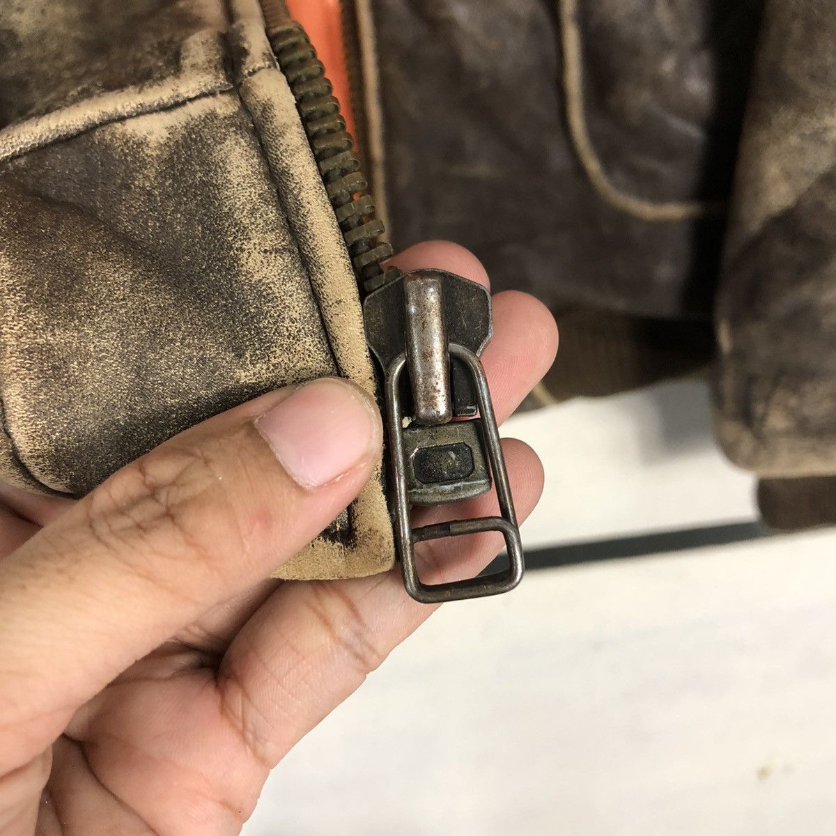 Japanese Brand 📌Vintage Flight Jumper Leather Jacket Naf Naf Big Logo Size US L / EU 52-54 / 3 - 17 Thumbnail