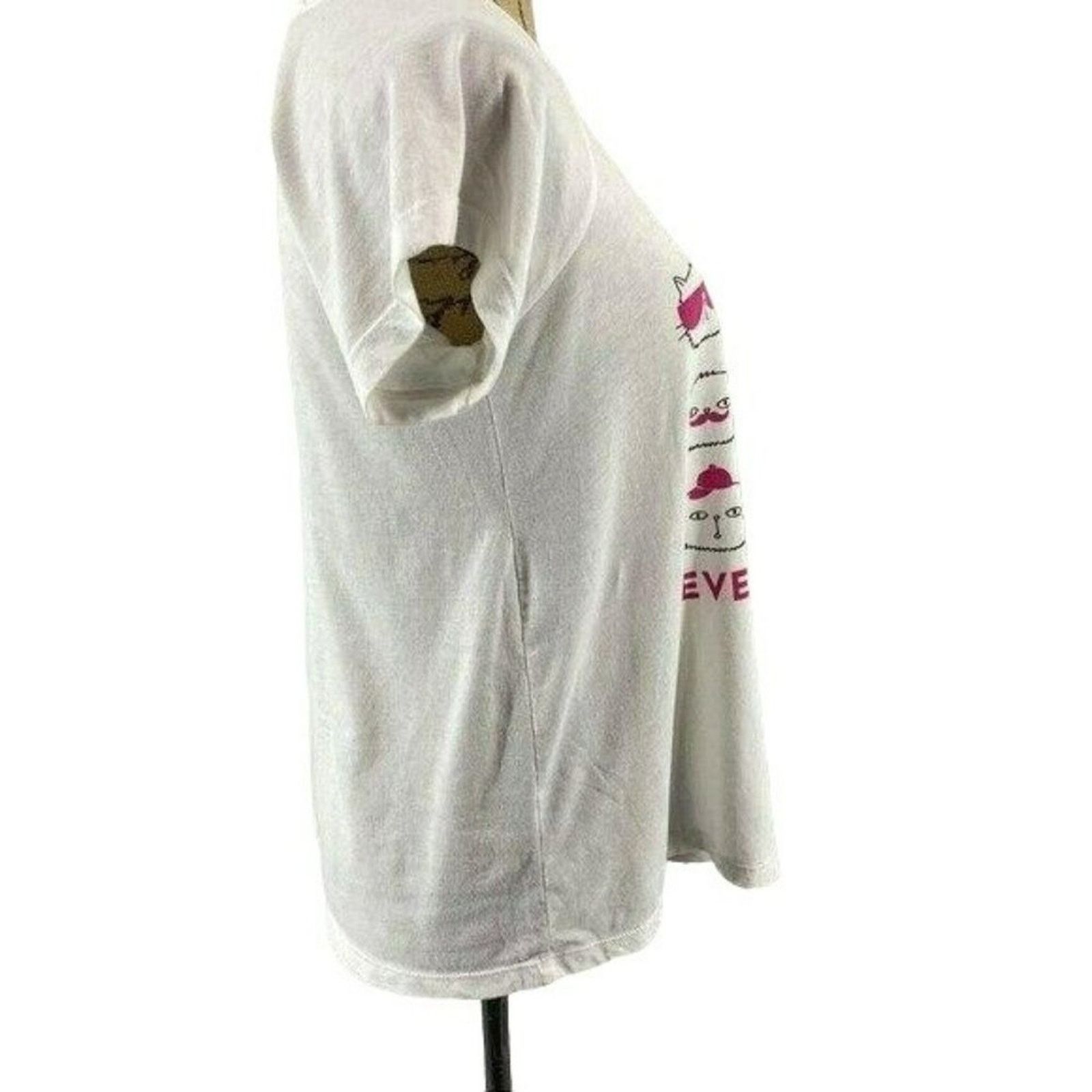 Forever 21 Forever 21 Caturday White Sleep Loose T-Shirt Lingerie S Size ONE SIZE - 7 Thumbnail