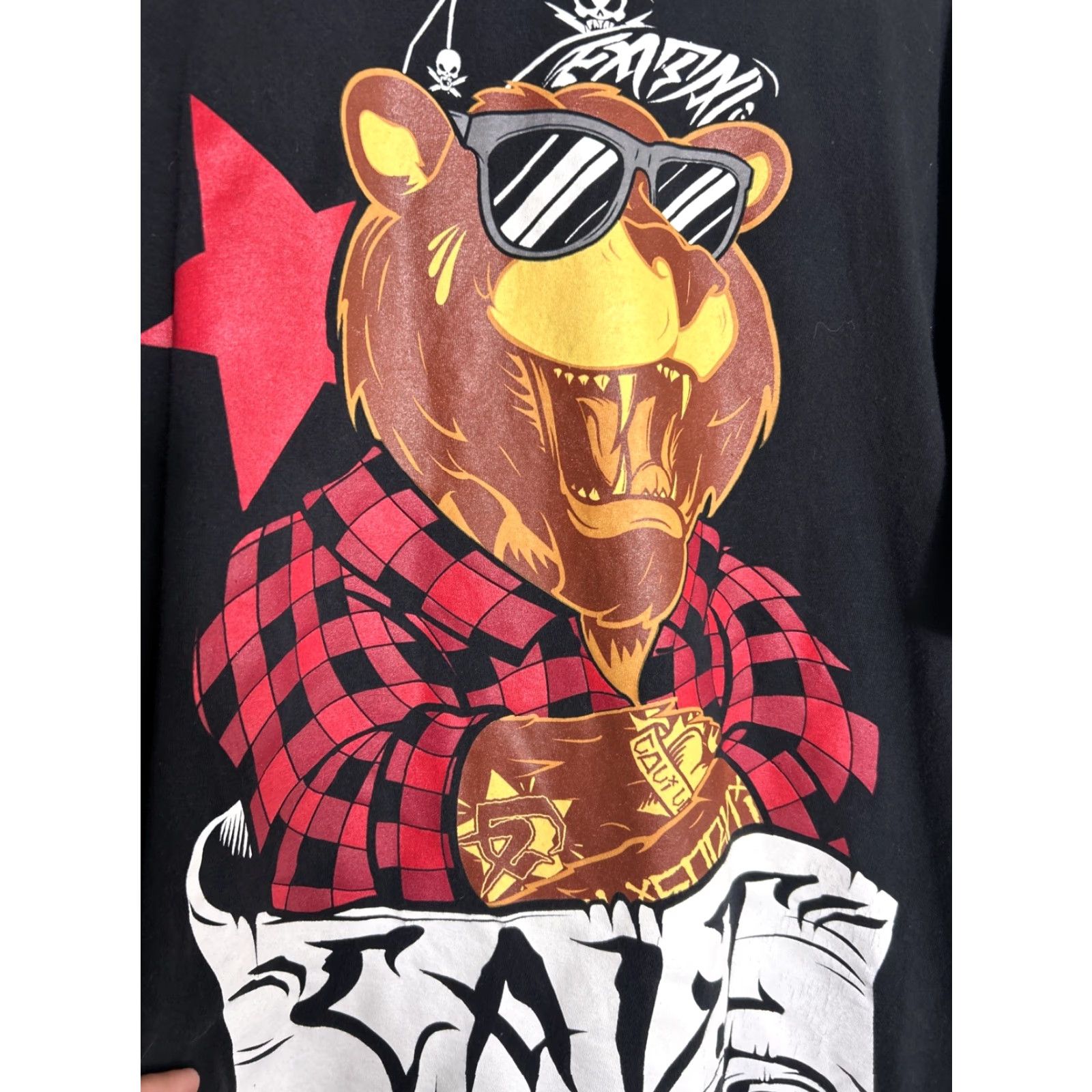 Vintage Fatal Clothing Co. T-Shirt Mens XL Black Punk Y2K Cali Republic Size US XL / EU 56 / 4 - 7 Thumbnail