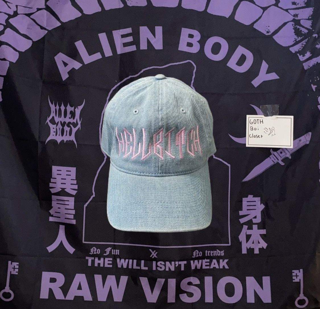 Lil Peep Denim HELLBITCH hat Size ONE SIZE - 1 Thumbnail