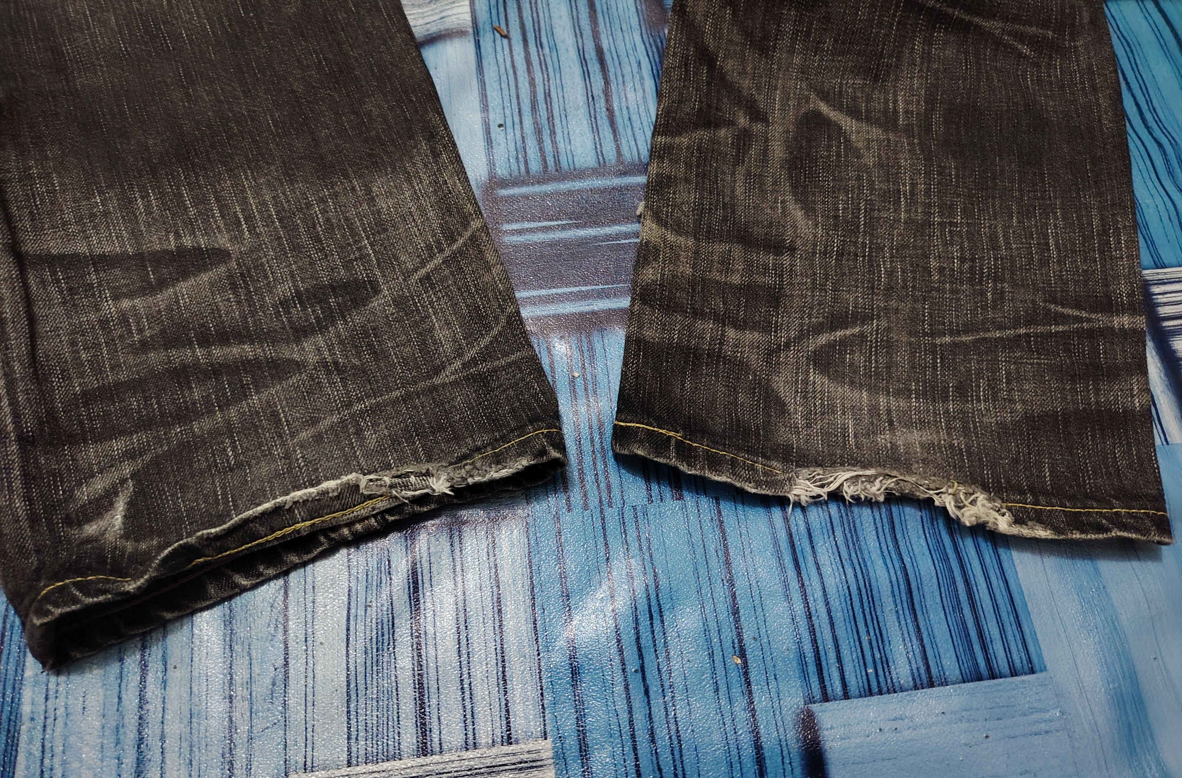Who Decides War Japanese Edwin 503 Blue Trip Flared Jeans Distressed Jeans Size US 30 / EU 46 - 23 Thumbnail