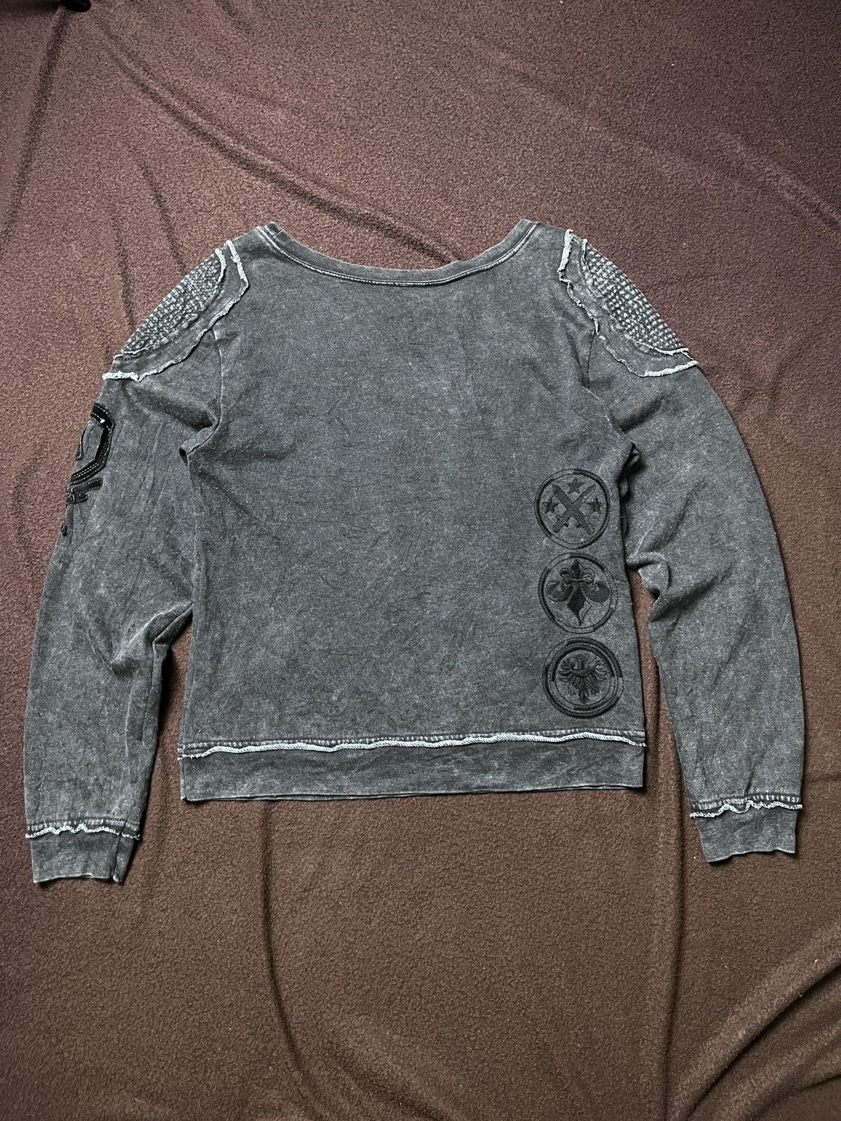 Japanese Brand AFFLICTION DISTRESSD SWEATSHIRT Size US XS / EU 42 / 0 - 2 Thumbnail