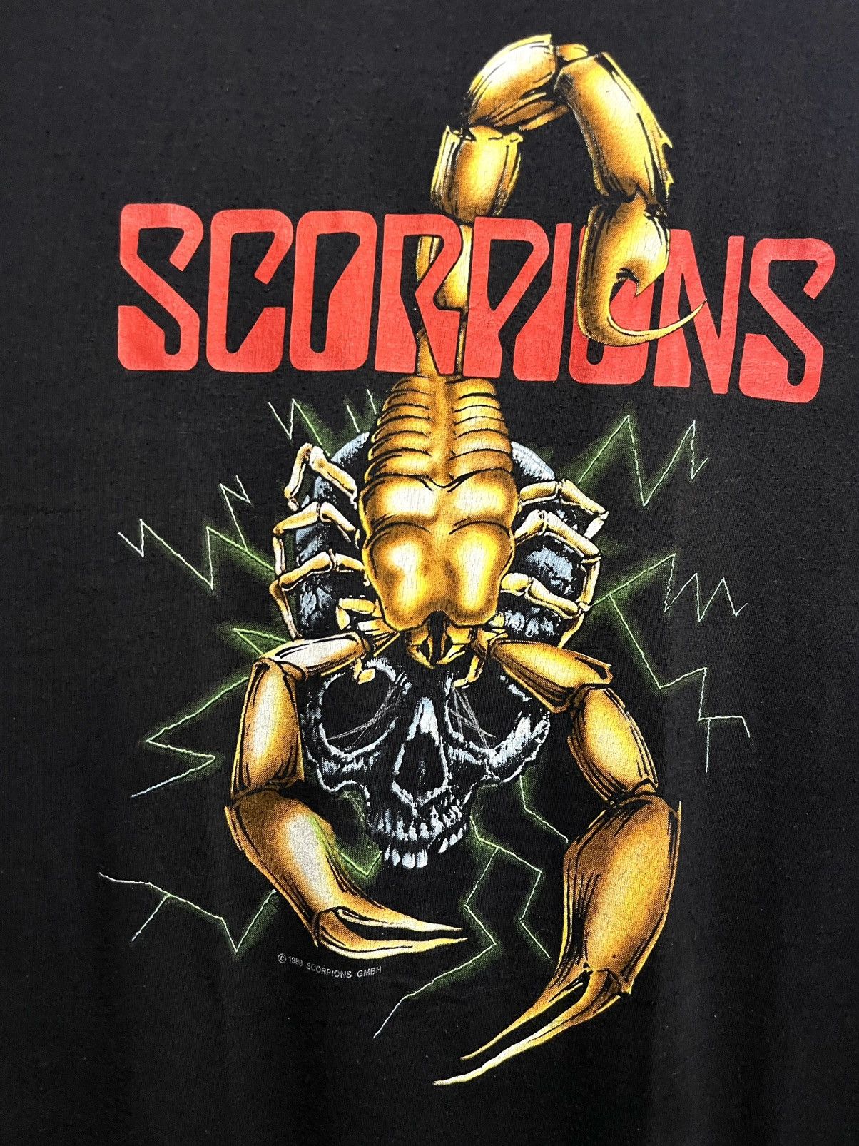 Band Tees Vintage 1988 Scorpions Tour Concert Rock Metal Band T-Shirt Size US M / EU 48-50 / 2 - 5 Thumbnail