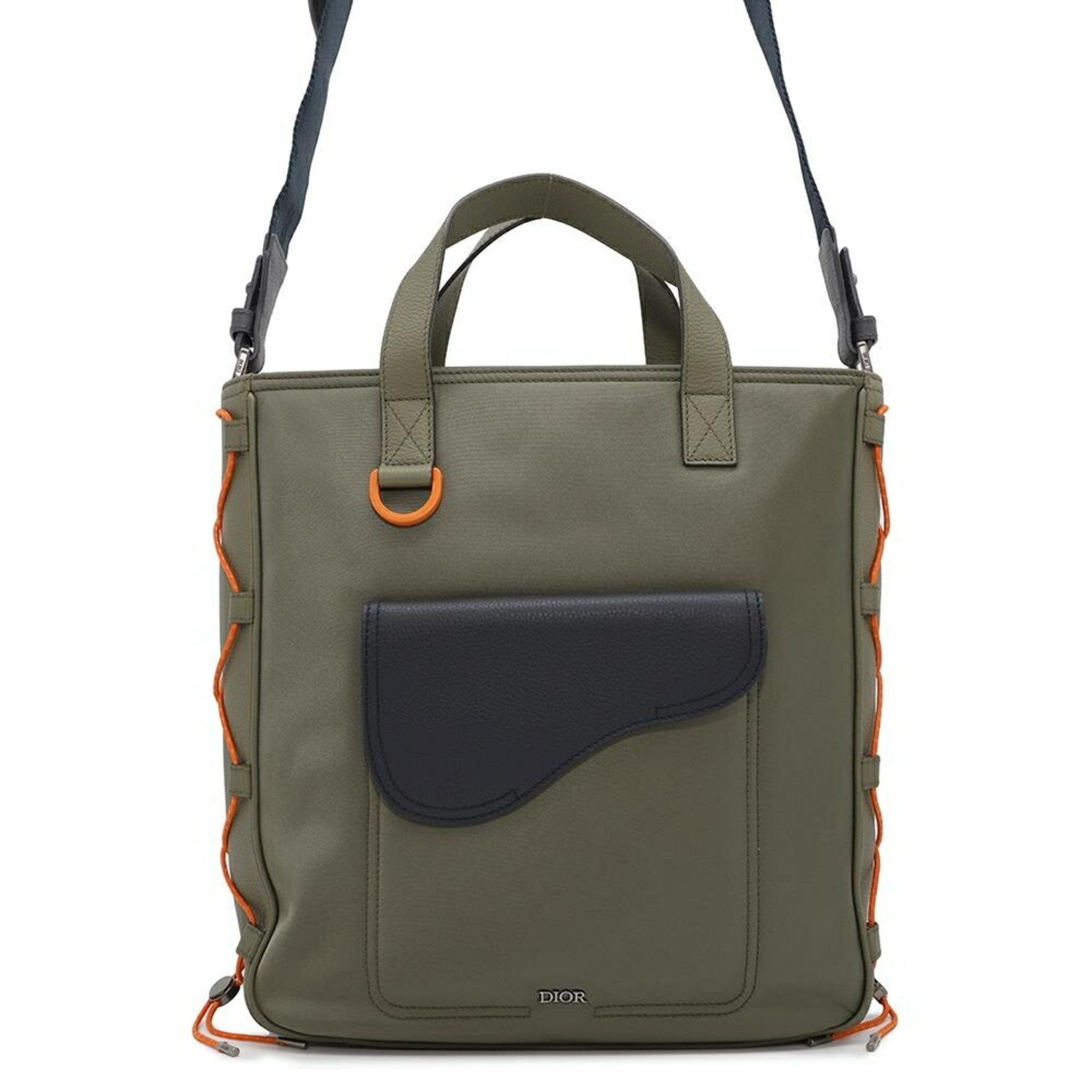 Christian Dior Tote Bag Sacai Collaboration Saddle Nylon 1Adsh198Usf 2Way Shoulder Item in Black, Women's