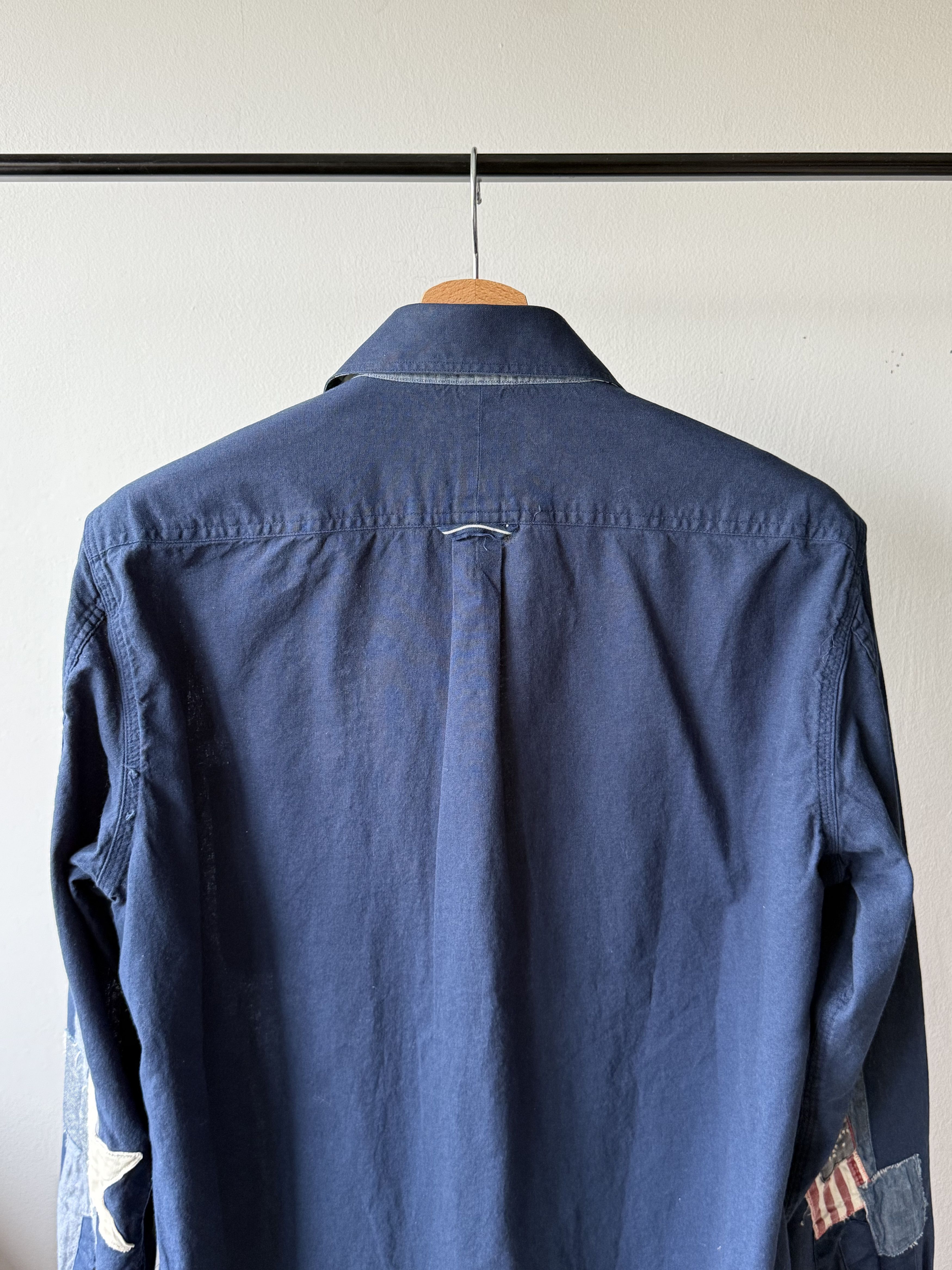 Gant Gant Patchwork Casual Fit Navy Blue Twill Long Sleeve Shirt Size US M / EU 48-50 / 2 - 5 Thumbnail