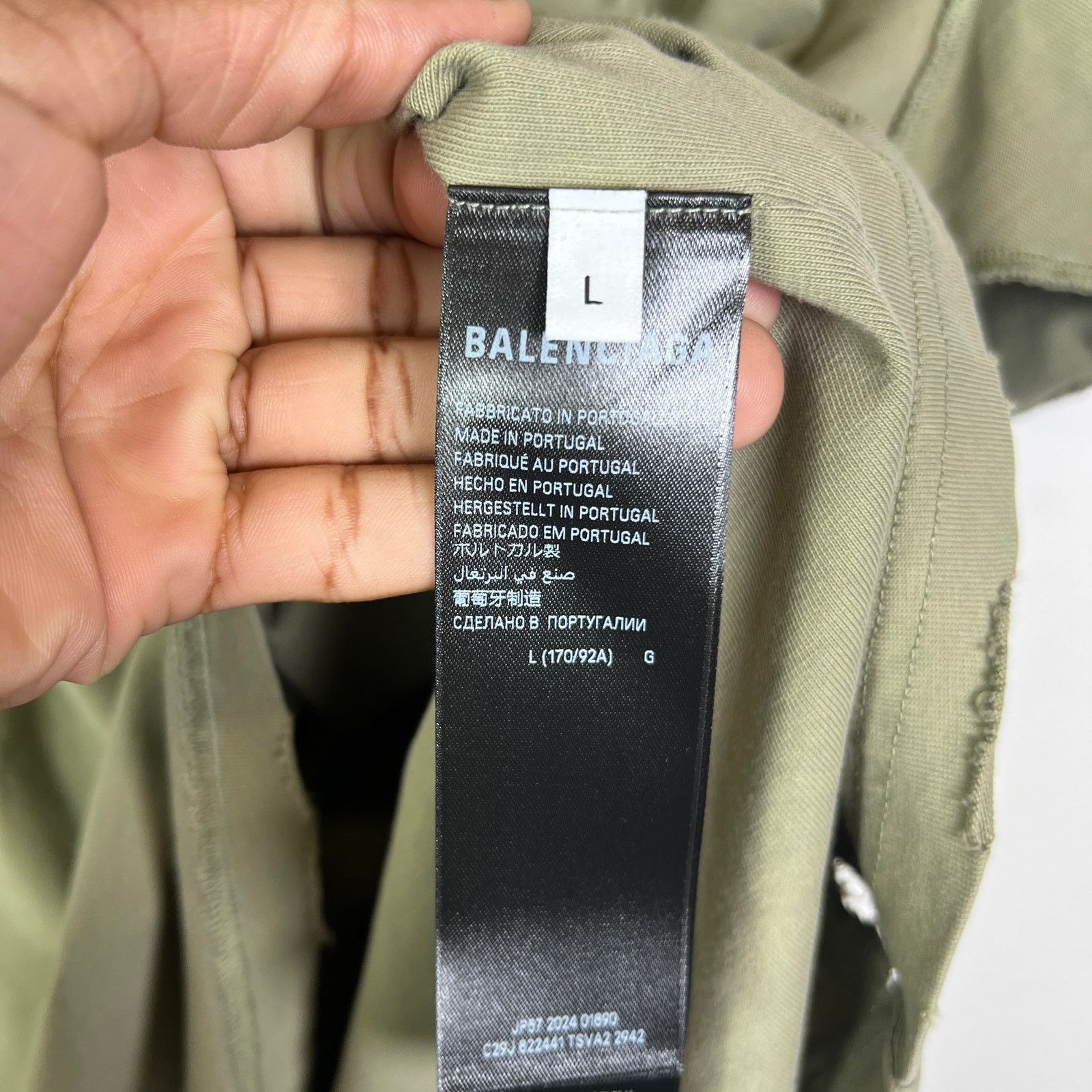 Balenciaga Balenciaga Inside Out Distressed Logo T-Shirt Size US L / EU 52-54 / 3 - 7 Thumbnail