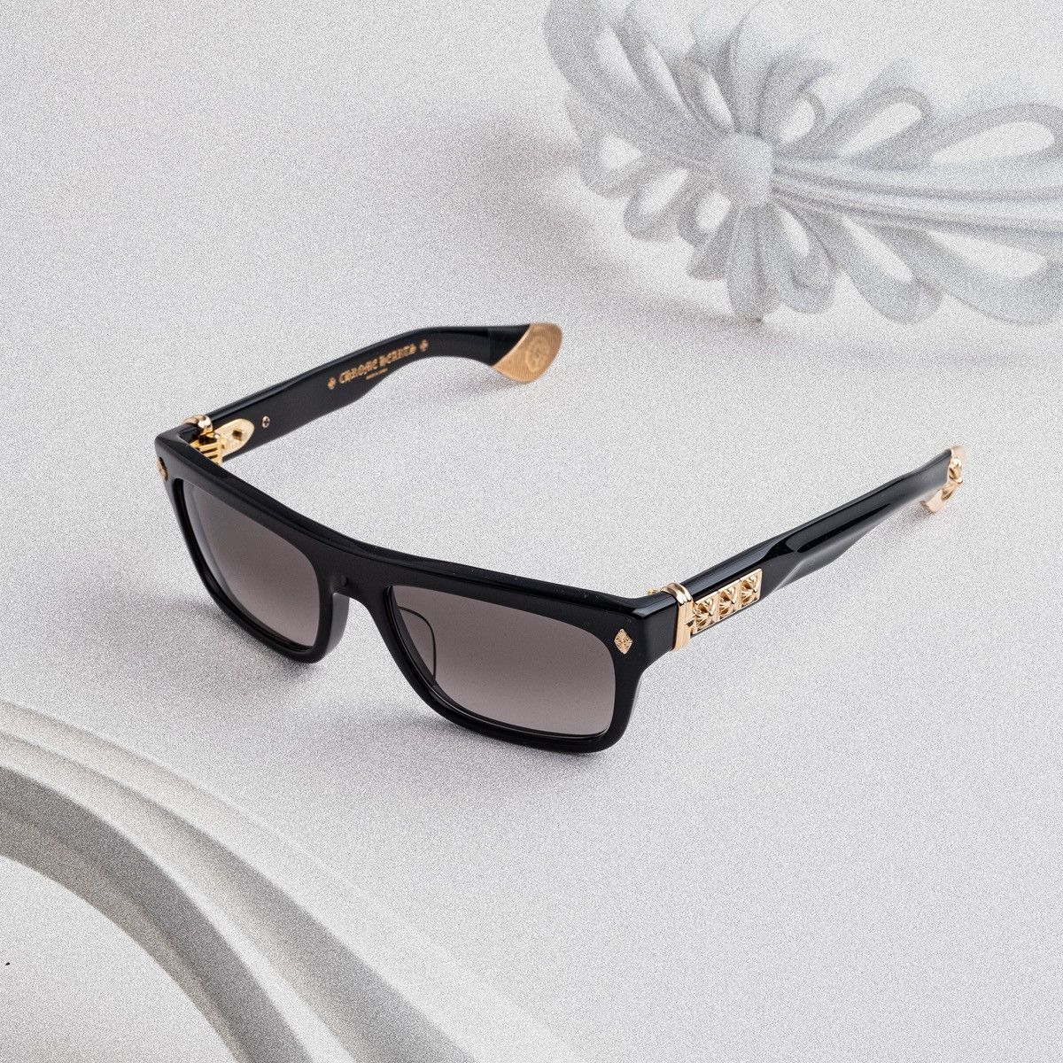 Chrome Hearts CHROME HEARTS SLUSS BUSSIN II BLACK-18KGP SUNGLASSES Size ONE SIZE - 2 Thumbnail