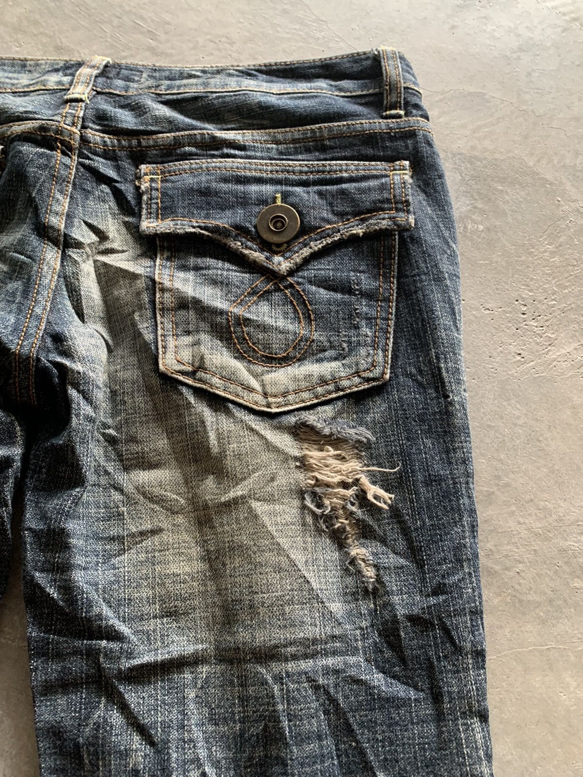 If Six Was Nine × Japanese Brand flare distressed punk grunge style inspired japanese denim Size 32" / US 10 / IT 46 - 16 Thumbnail