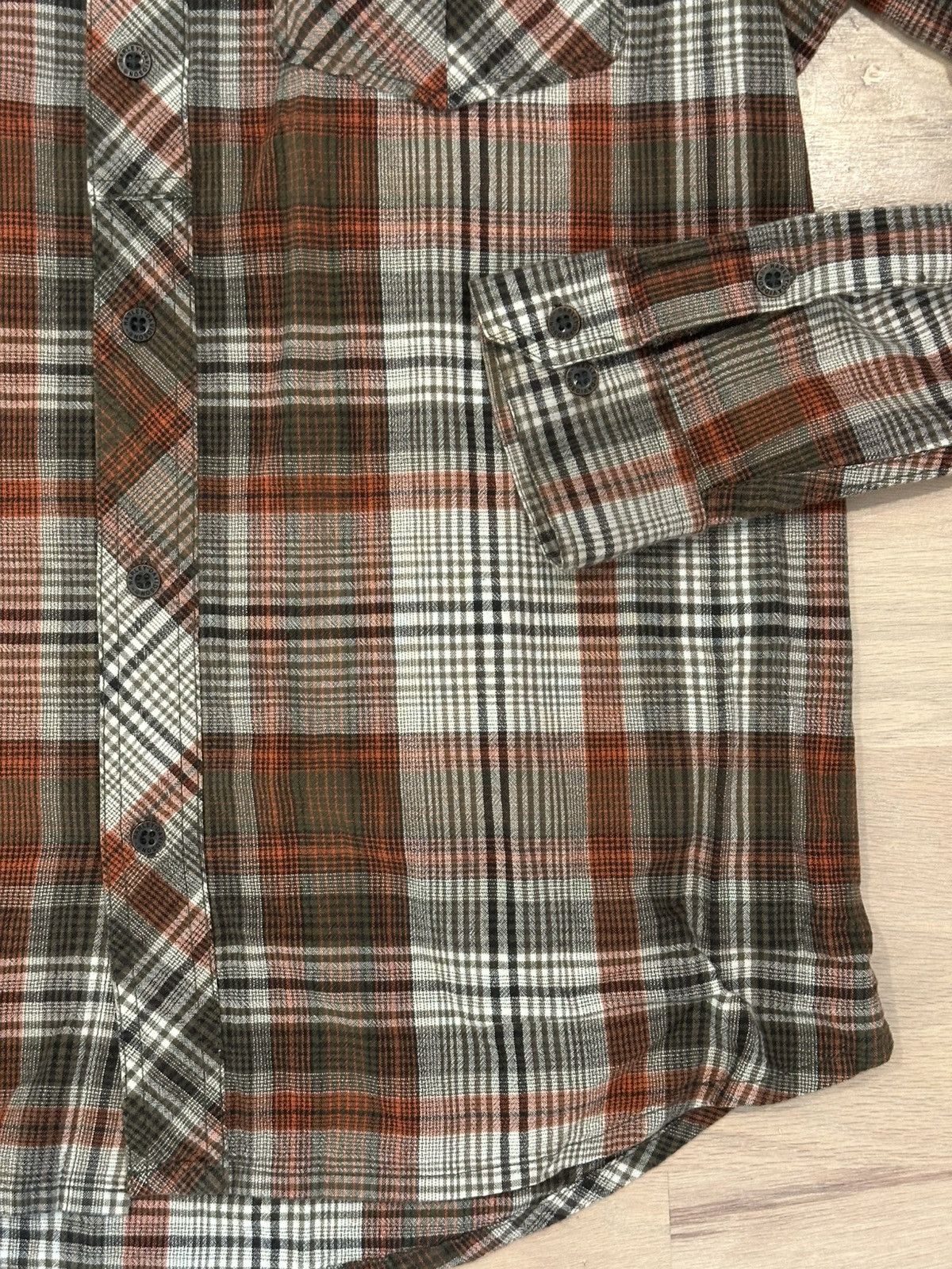 Harley Davidson Harley Davidson Orange/Green Flannel Button Up XL Size US XL / EU 56 / 4 - 2 Thumbnail