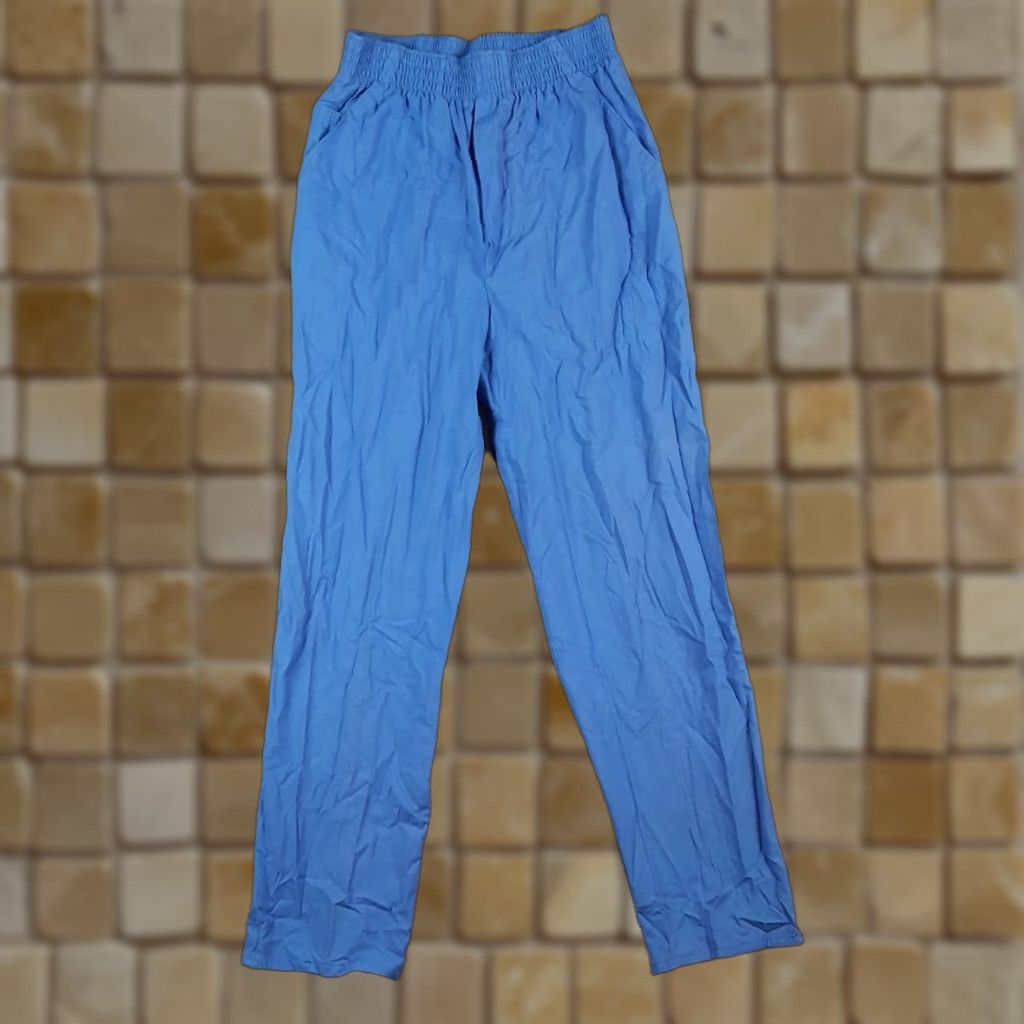 Vintage VINTAGE Sweet-Orr Blue Elastic Waist Women's Size Athletic Gym Pants 9/10 28 in Inseam 80s 90s Bohemian Retro 00s Y2K Gym Athleisure Womens Size 32" / US 10 / IT 46 - 1 Thumbnail
