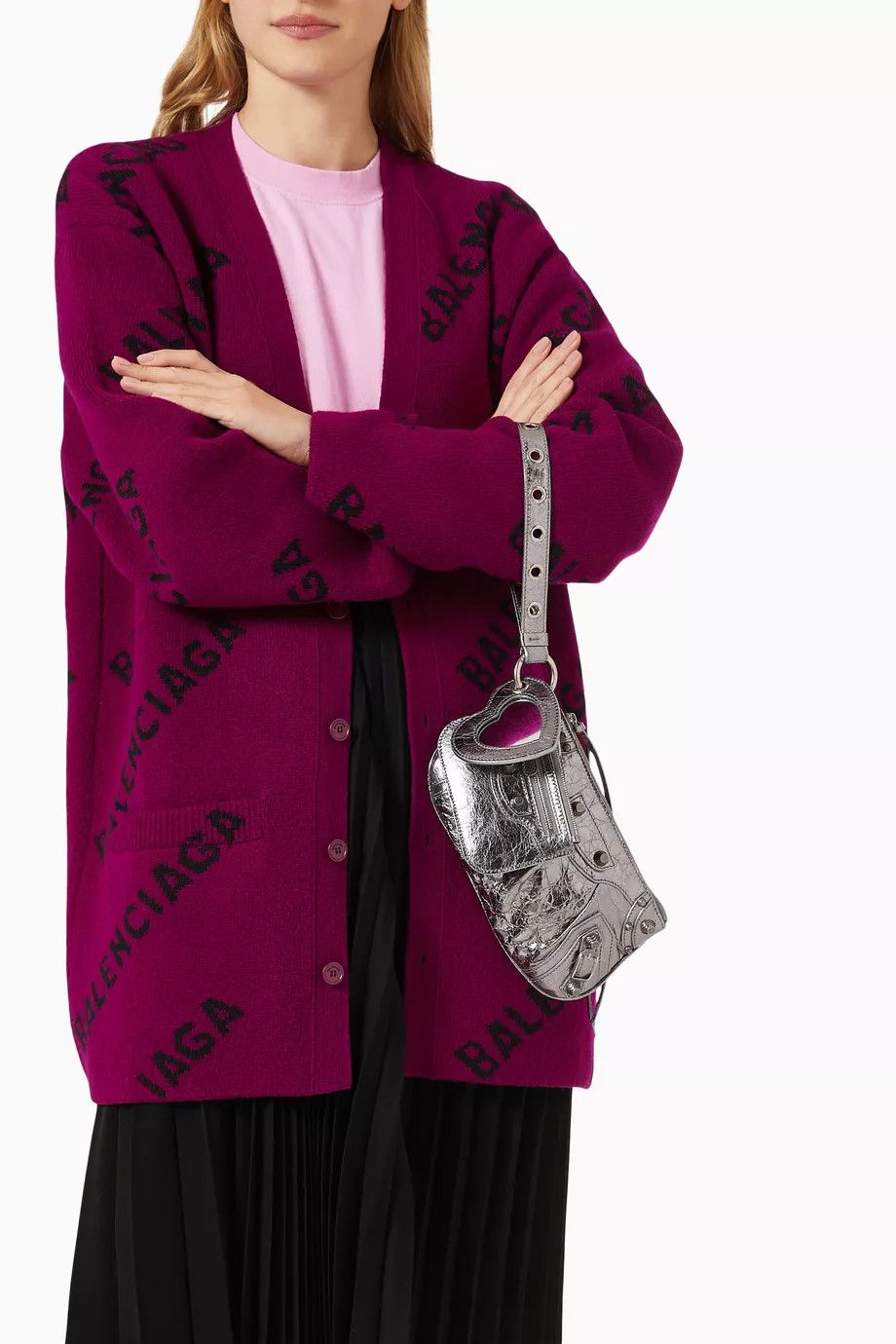 Balenciaga o1srvl11e0526 Size: OS / Le Cagole Mini Multipouch in Silver Size ONE SIZE - 2 Thumbnail