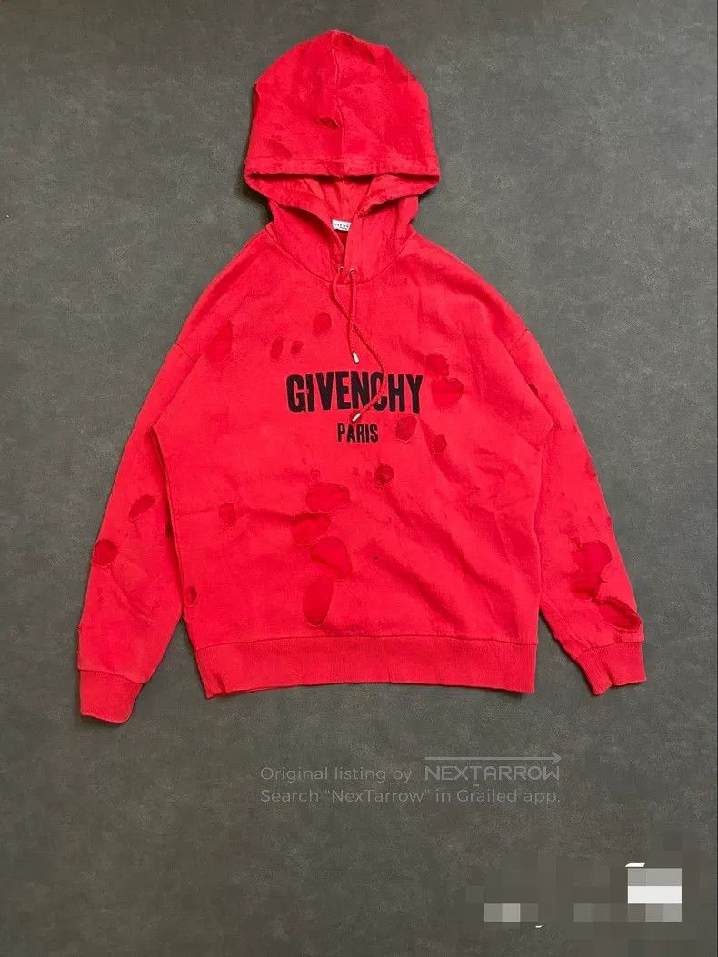 Givenchy Givenchy Rinse Washed Destroyed Hoodie / Hooded Sweatshirt Size US XS / EU 42 / 0 - 1 Thumbnail