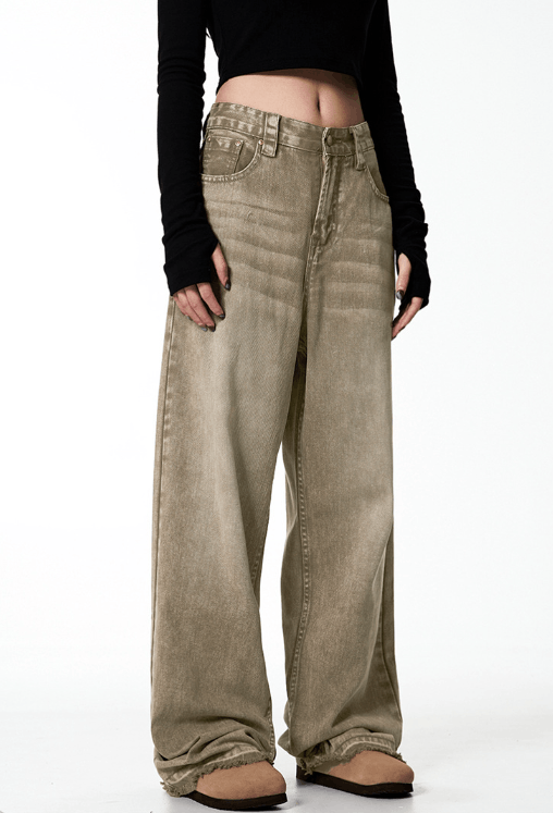 Japanese Brand × Jean Retro trend loose ins straight high street jeans Size US 32 / EU 48 - 3 Thumbnail