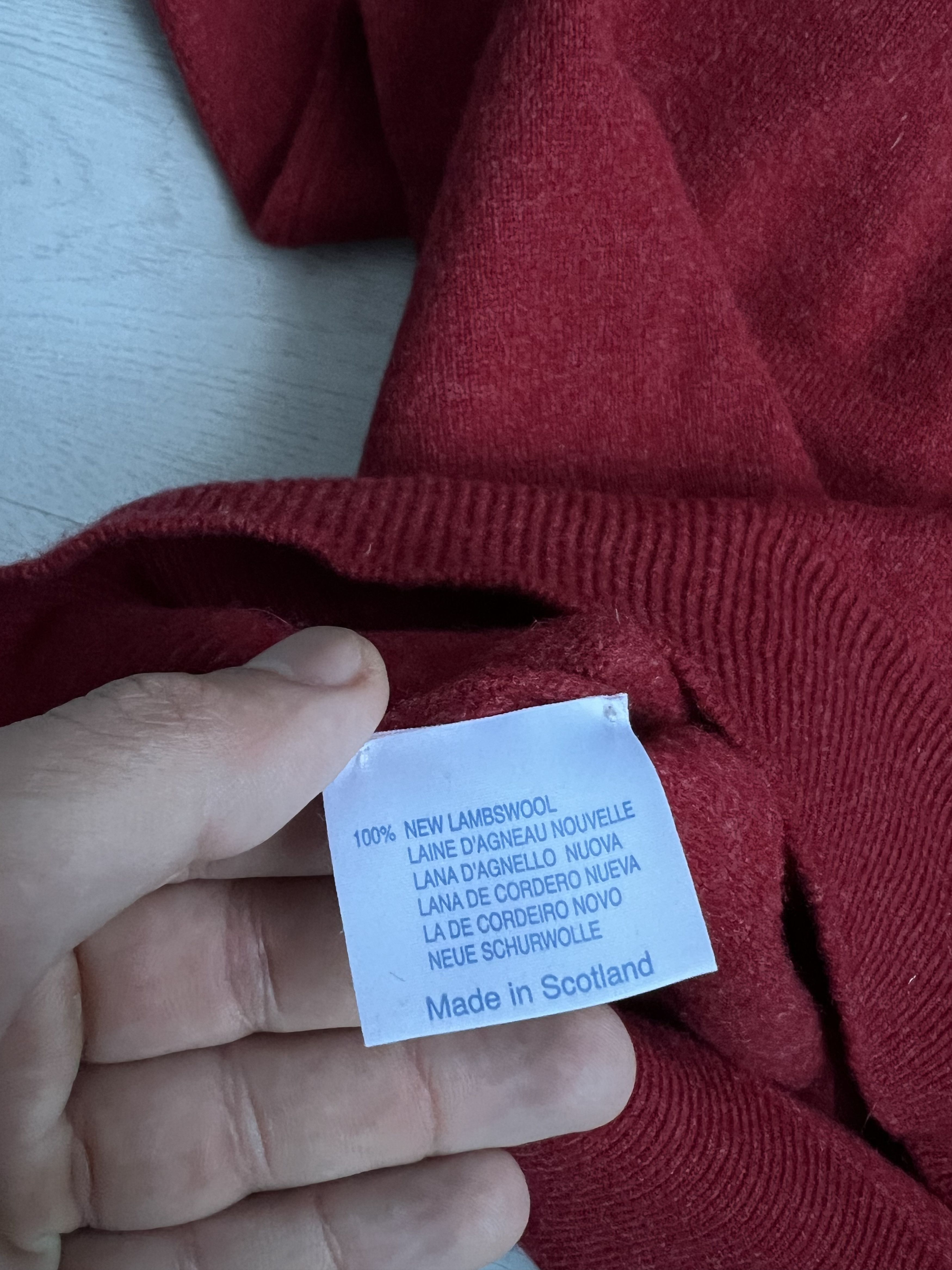 William Lockie WILLIAM LOCKIE Bordeaux V-Neck Lambswool Sweater Size US M / EU 48-50 / 2 - 5 Thumbnail