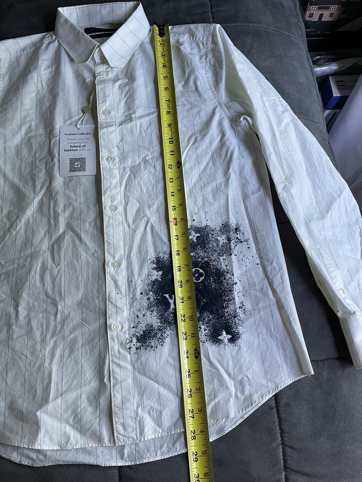 Louis Vuitton Louis Vuitton Monogram Striped Shirt Size US XXL / EU 58 / 5 - 6 Thumbnail