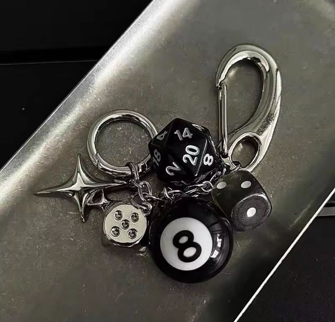 Japanese Brand Dice Billiards HipHop Keychain Carabiner Set Size ONE SIZE - 5 Thumbnail