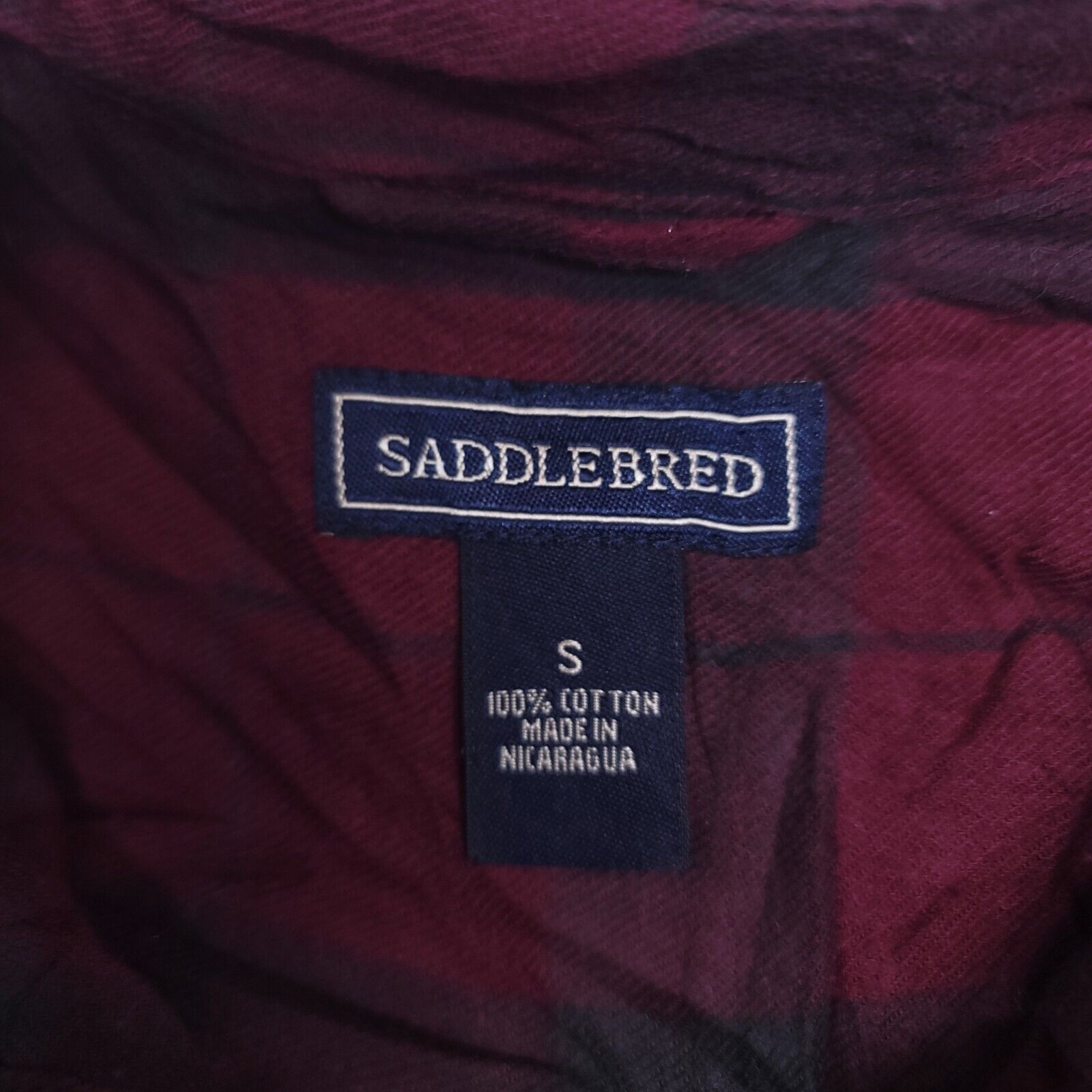 Saddlebred Saddlebred Tartan Flannel Button Up Shirt Mens Size S Red Size US S / EU 44-46 / 1 - 3 Thumbnail