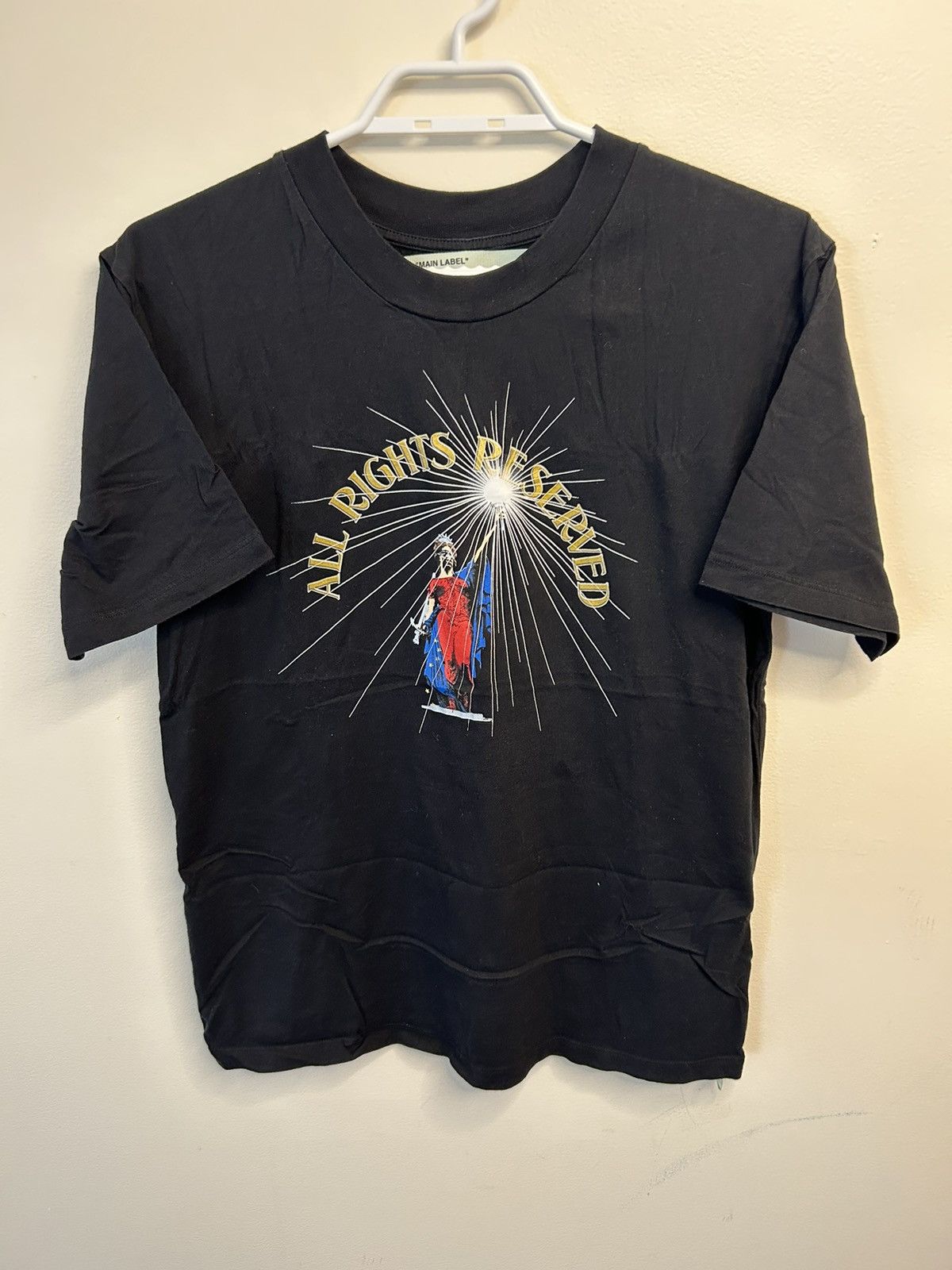 image of Off White Off-White All Rights Reserved "woman" T-Shirt in Black, Men's (Size Small)