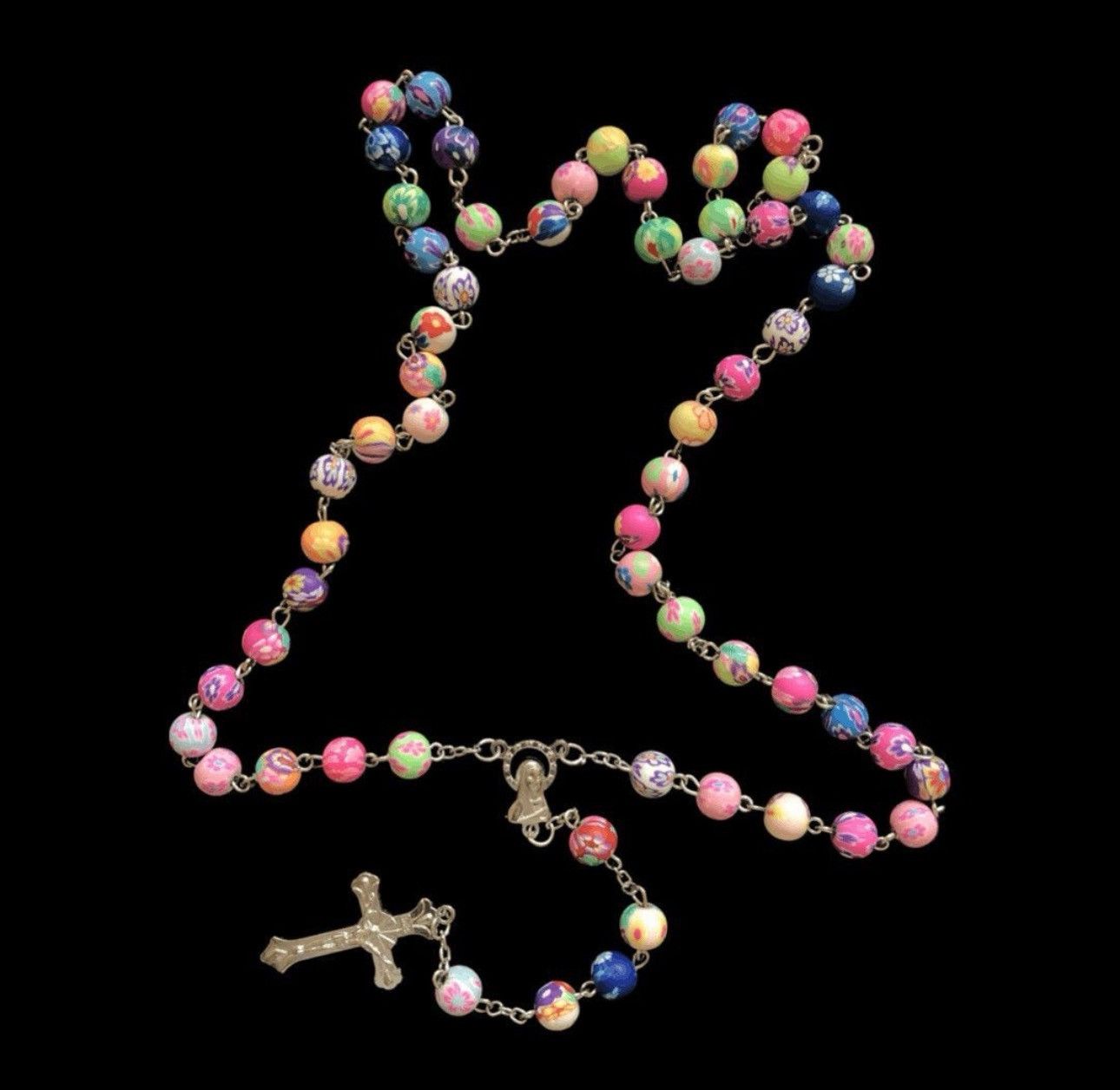 Jewelry Cross Necklace Chain Catholic Church Size ONE SIZE - 2 Thumbnail