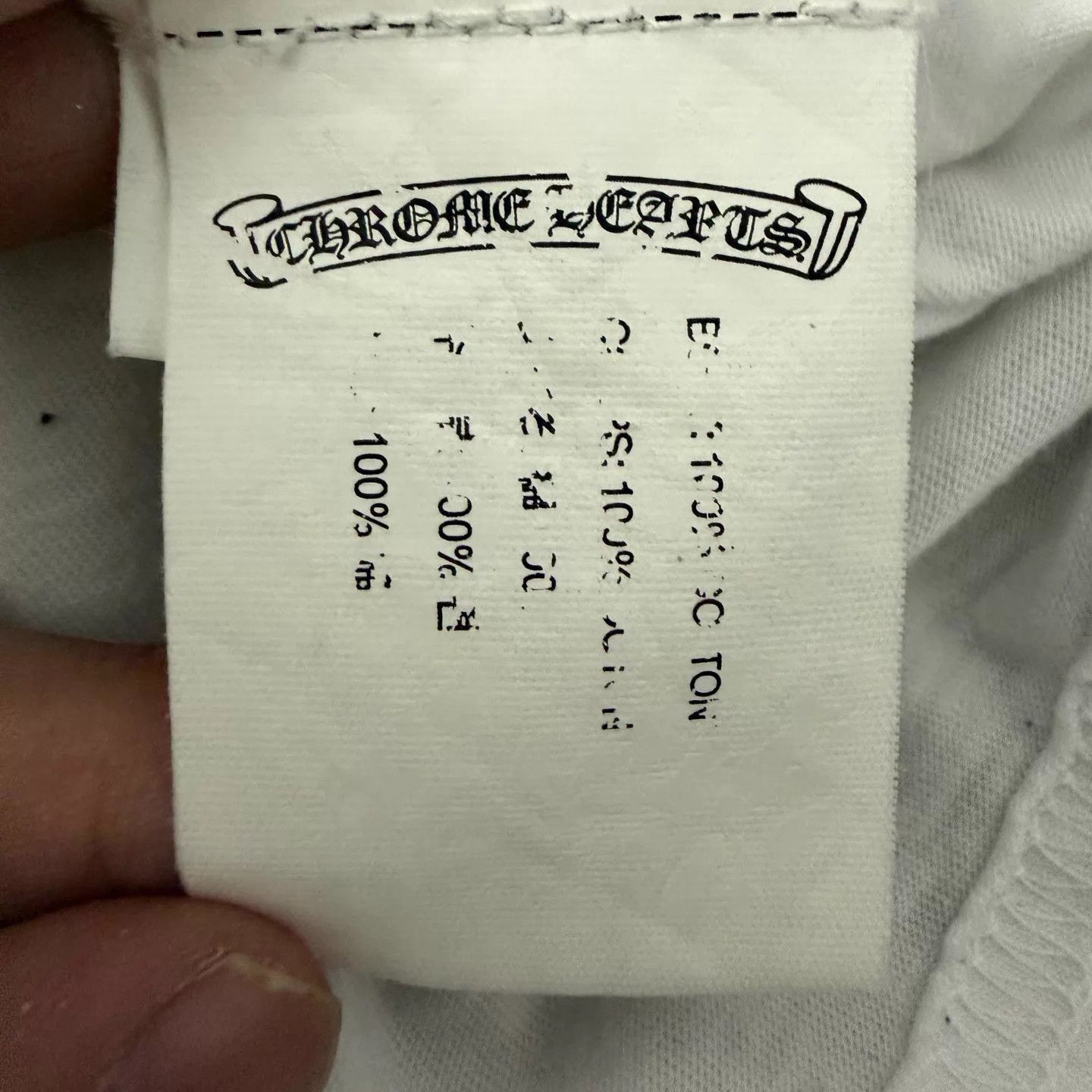 Chrome Hearts Chrome Hearts White V-neck Cross SS Tee L Size US L / EU 52-54 / 3 - 4 Thumbnail