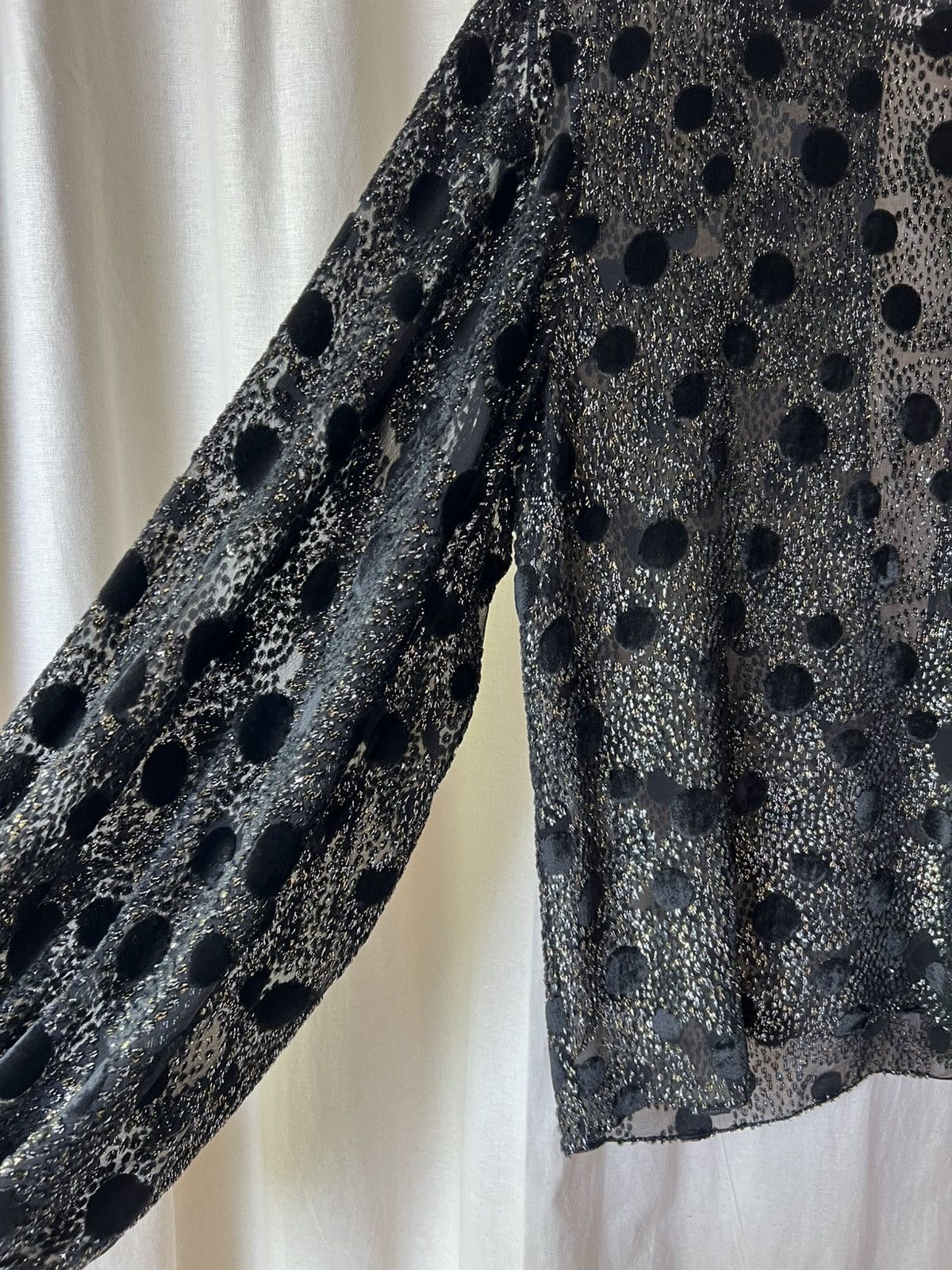 Saint Laurent Paris 2017 Saint Laurent Polka Dot Blouse Size M / US 6-8 / IT 42-44 - 3 Thumbnail