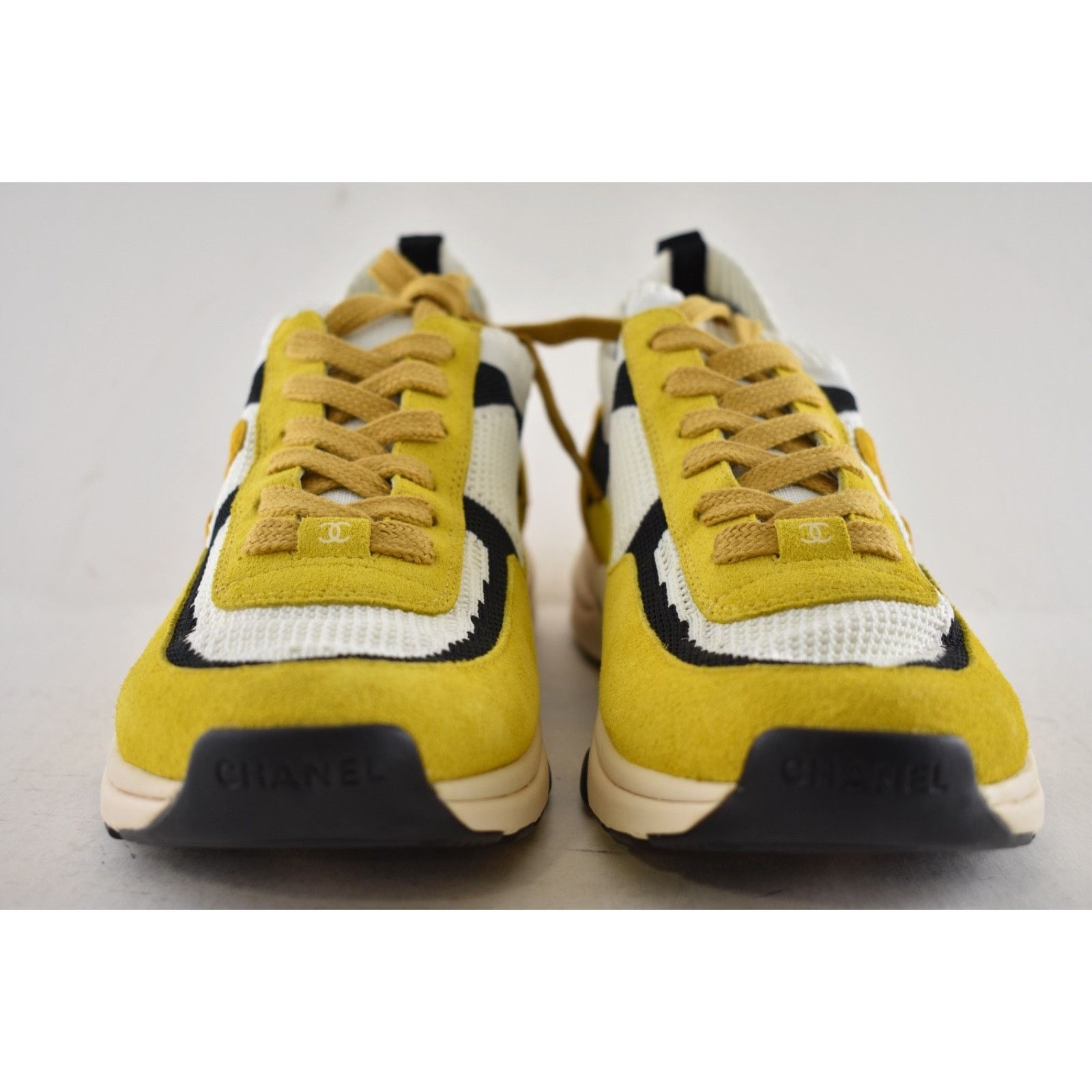 Chanel Mens Suede Knit CC Logo Low Trainer Sneaker Size US 11 / EU 44 - 7 Thumbnail