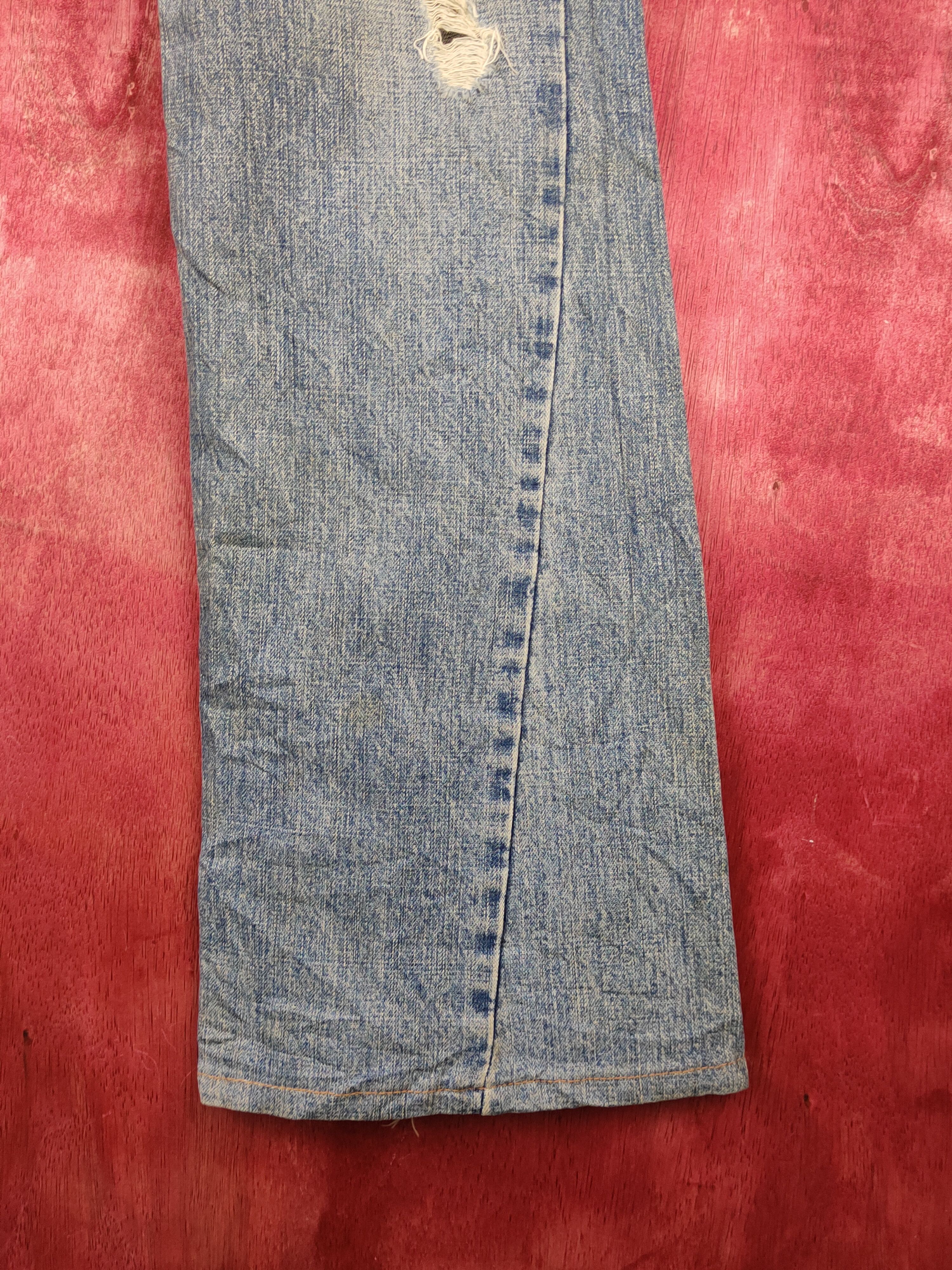 Japanese Brand Peace on Mars Faded bootcut Distressed ripped Denim #S1525 Size 30" / US 8 / IT 44 - 7 Thumbnail