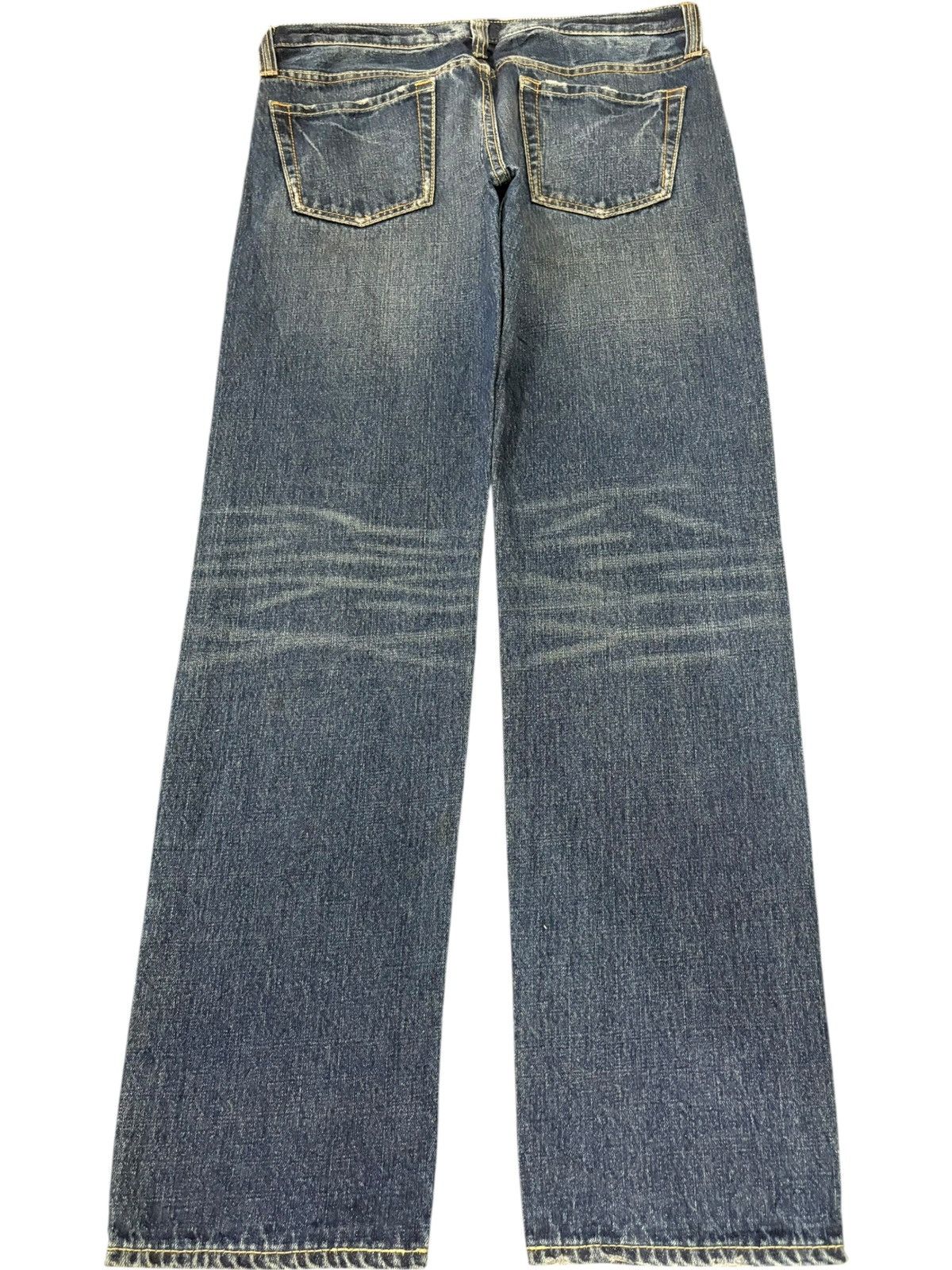 Dsquared2 Vintage Japanese Brand Blue Wash Distressed Sashiko Jeans Size 31" - 2 Thumbnail