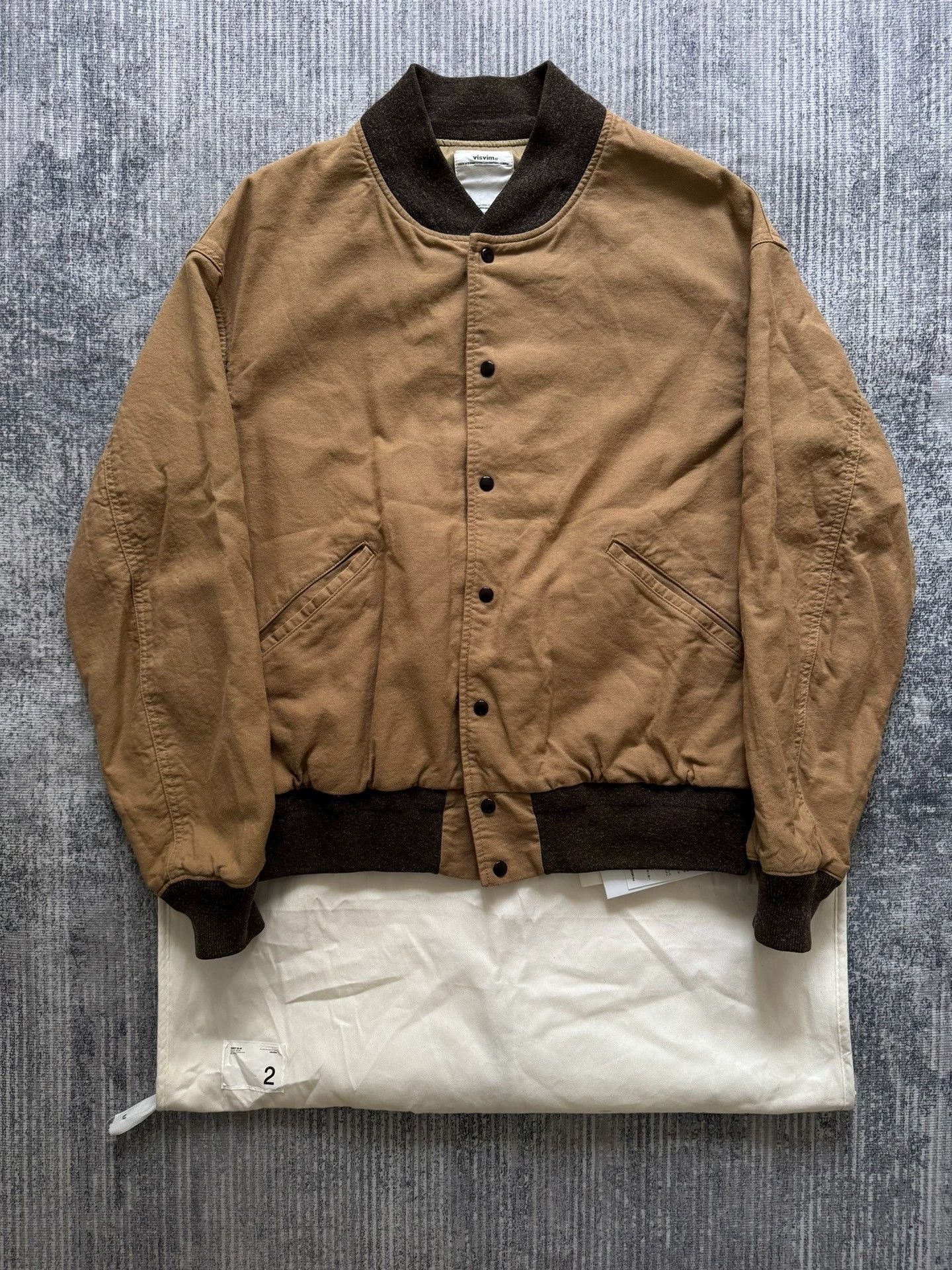 Visvim VISVIM 20AW VARSITY SB Jacket beige 2 Size US M / EU 48-50 / 2 - 1 Thumbnail