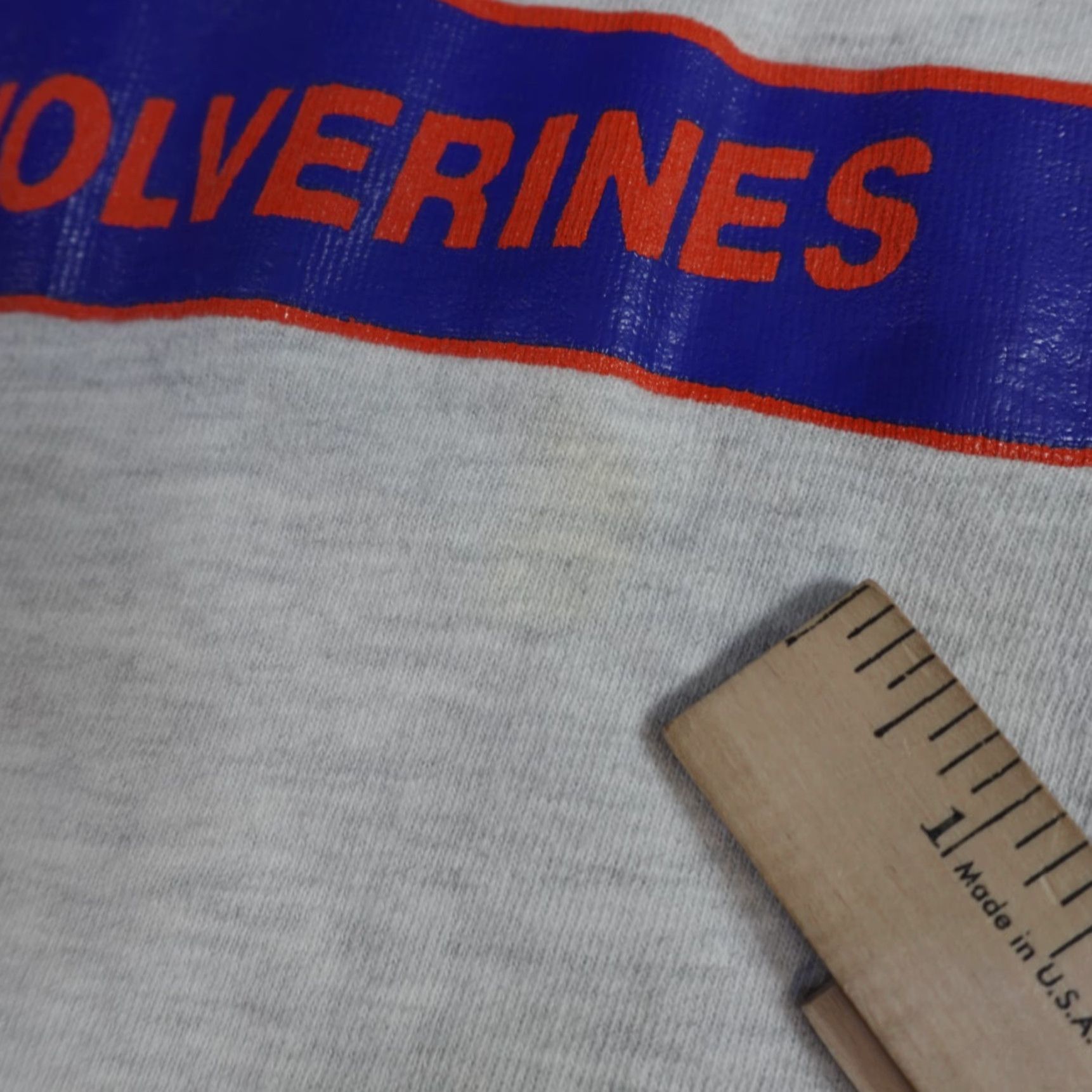Champion VINTAGE Champion Shirt M Gray USA Made Wolverine Jersey Crew Neck Short Sleeve Men's Tank Size US M / EU 48-50 / 2 - 4 Thumbnail
