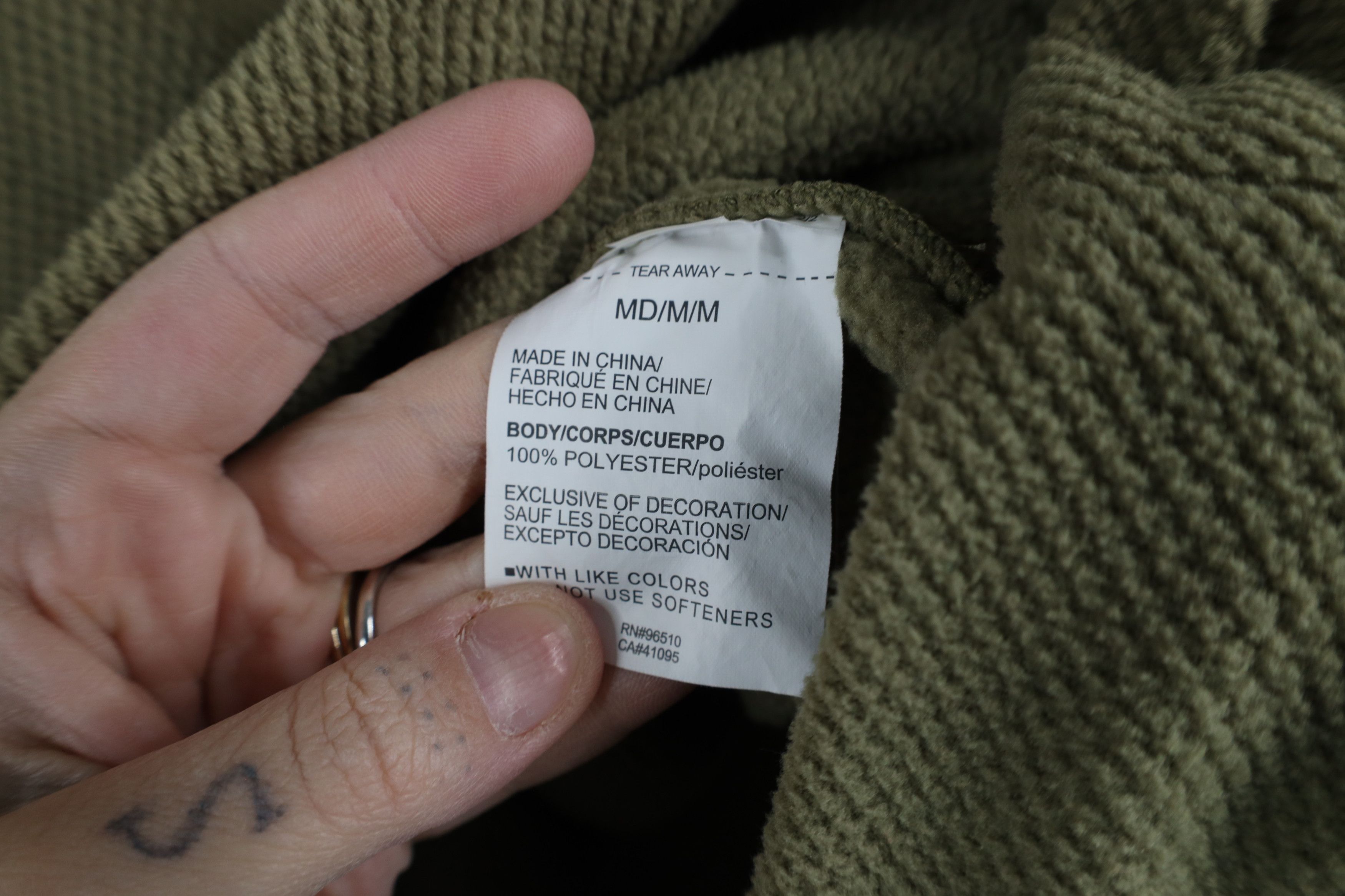 Under Armour × Vintage Under Armour ColdGear Thermal Waffle Fleece Hoodie Green Size US M / EU 48-50 / 2 - 7 Thumbnail