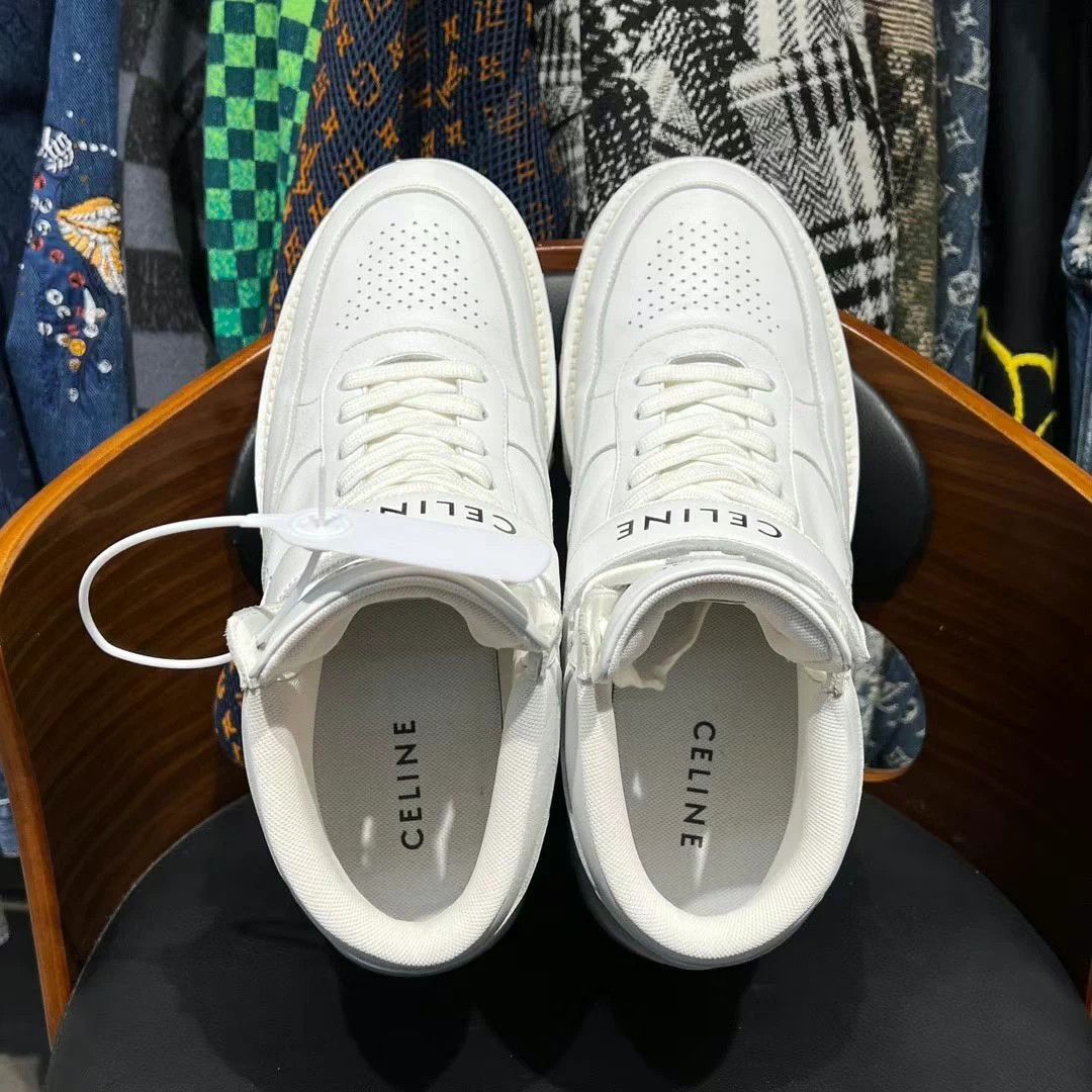 Celine CELINE runway style calfskin platform sneakers Size US 12 / EU 45 - 1 Thumbnail