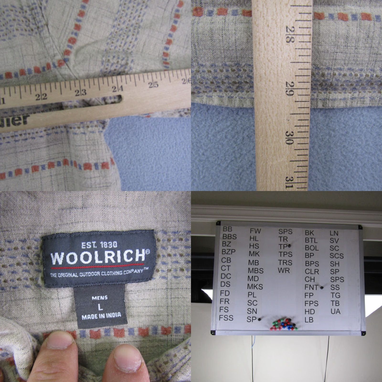 Vintage Woolrich Shirt Button-Up Men XL Beige Striped Cotton Woven Short Sleeve Collared Work Outdoors Size US XL / EU 56 / 4 - 8 Thumbnail