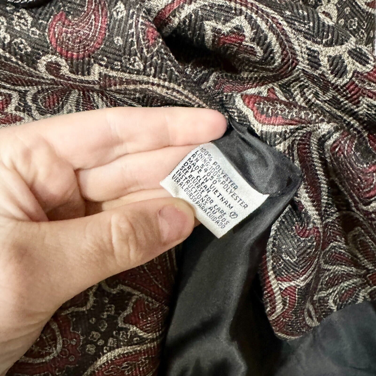Vintage Vintage Le Suit Paisley Brown Button Collared Blazer Size 8 Size M / US 6-8 / IT 42-44 - 3 Thumbnail