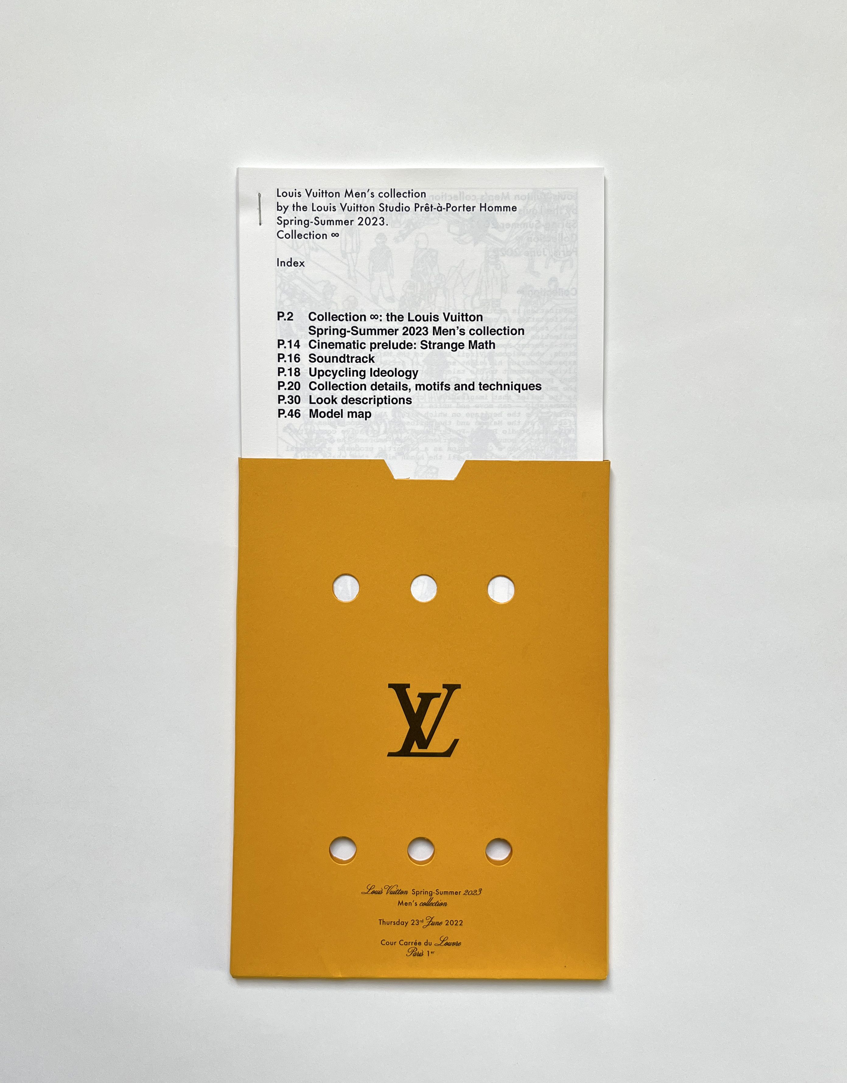 Louis Vuitton × Virgil Abloh ⚡️QUICK SALE⚡️SS2023 Louis Vuitton Virgil Abloh Show Notes Size ONE SIZE - 3 Thumbnail