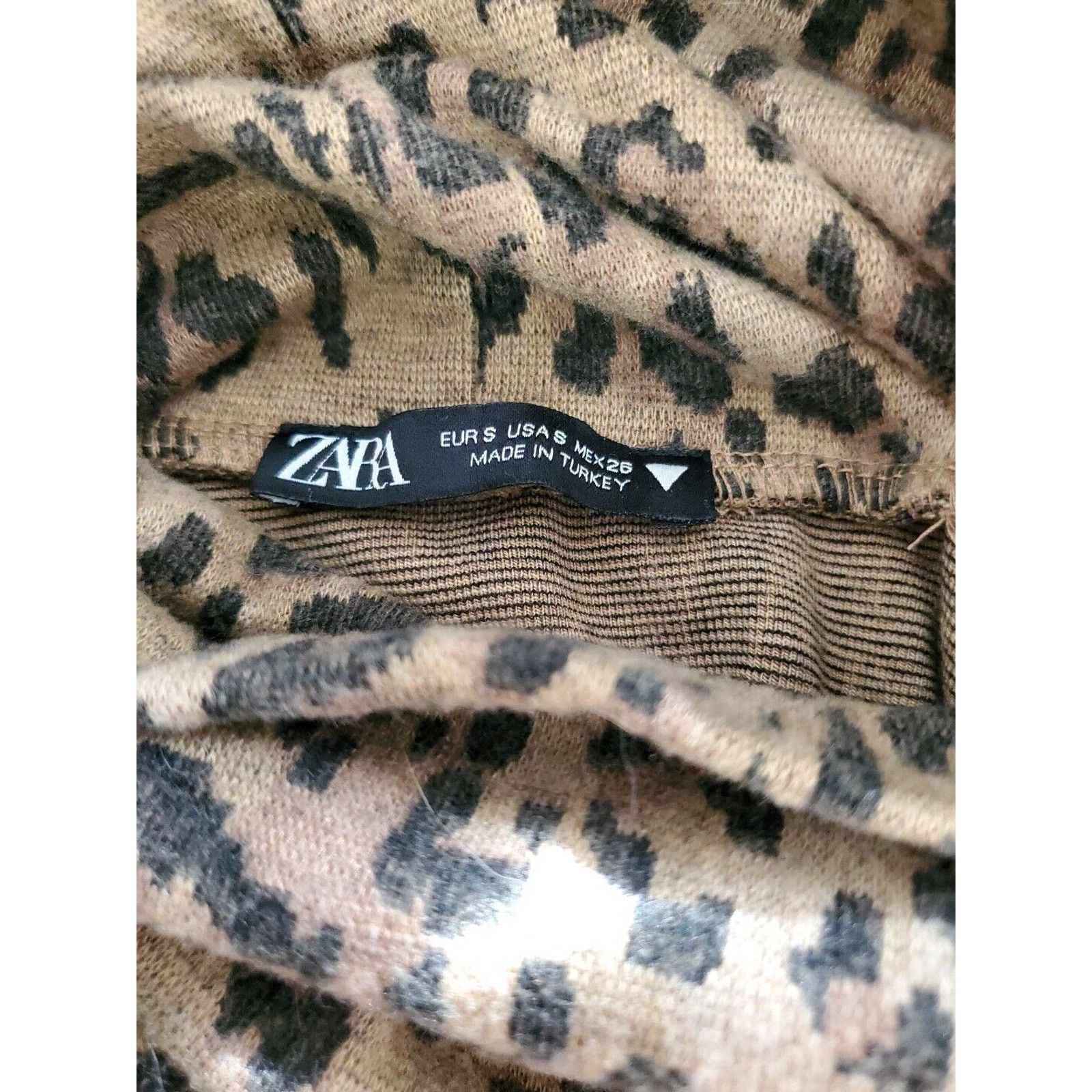 Zara ZARA Sweater Dress Womens Small Animal Print Long Sleeve Size S / US 4 / IT 40 - 12 Thumbnail