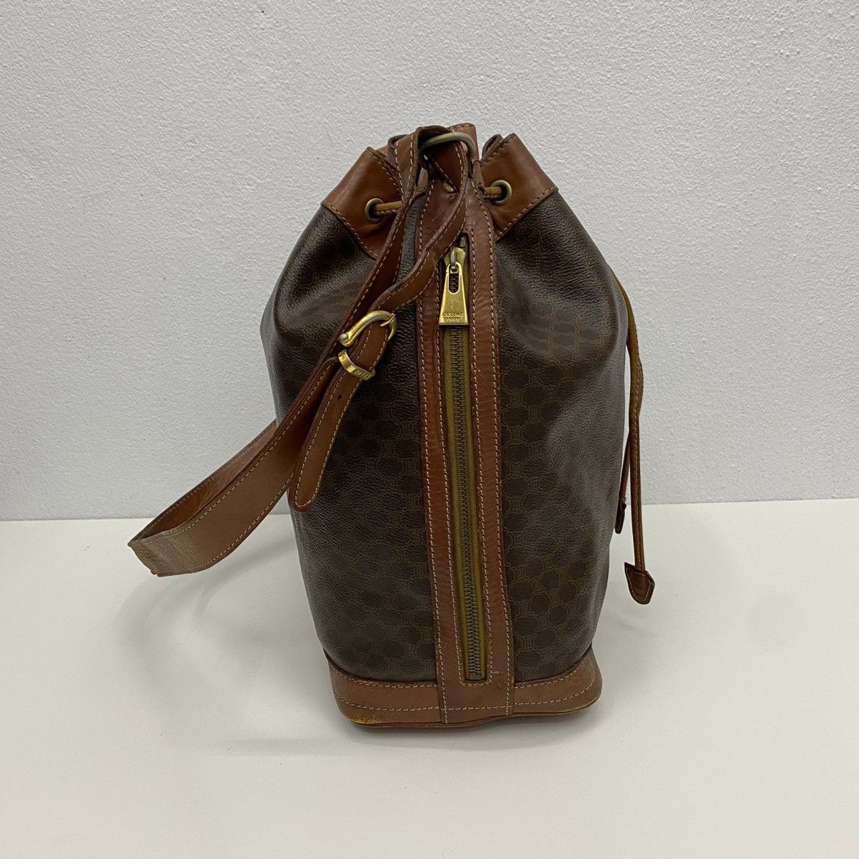 Celine ‼️LASTDROP‼️ CELINE MACADAM BUCKET DRAWSTRING SHOULDER BAG Size ONE SIZE - 4 Thumbnail