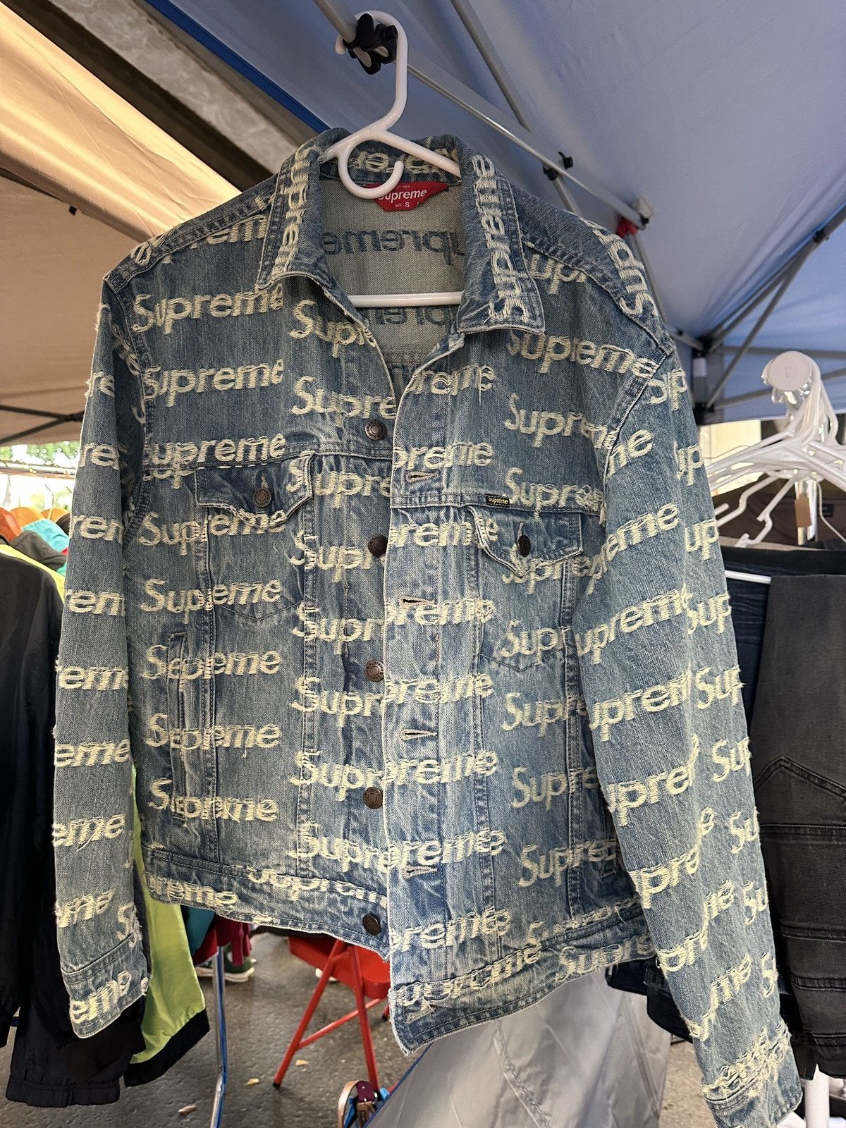 Supreme Supreme Frayed Denim Jacket Size S | Grailed