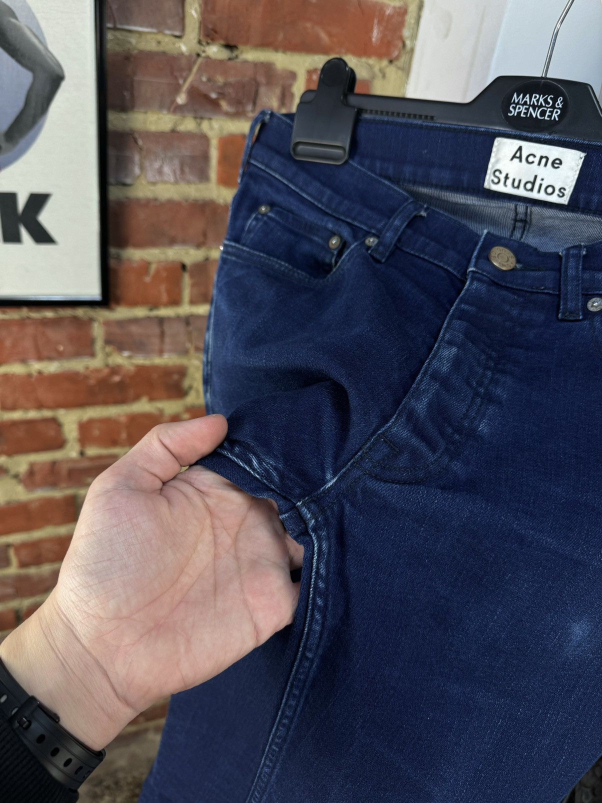 Acne Studios ACNE STUDIOS Roc Manhattan Blue Slim Jeans Size US 32 / EU 48 - 5 Thumbnail