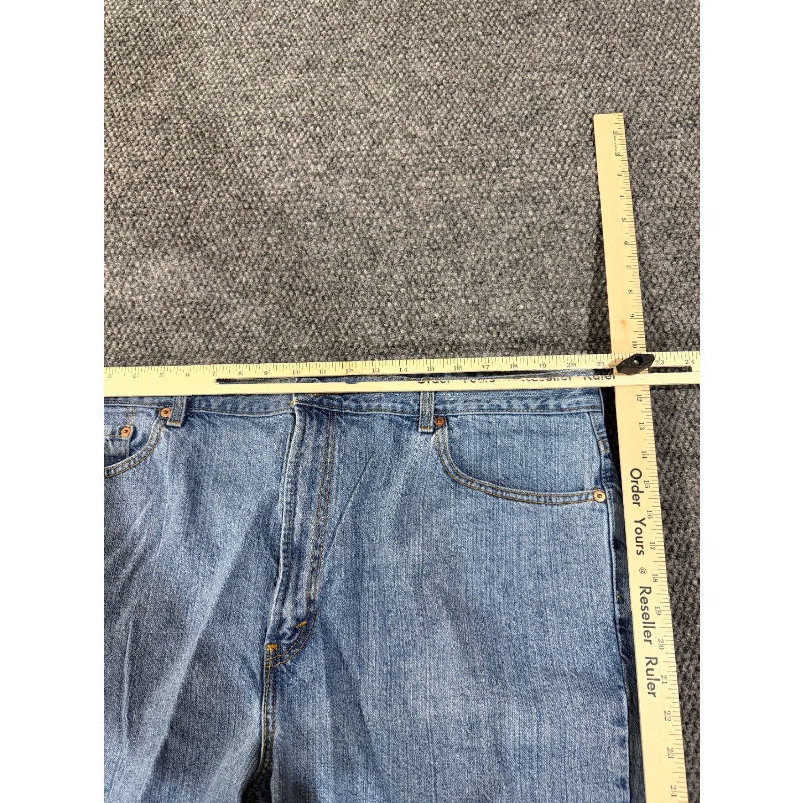 Levi's Levi's 505 Shorts Mens 44 Denim Blue Light Wash Casual 5-Pocket Army Camouflage Medium Wash Cotton Flat Front Regular Fit Pocketed Summer Spring Fall Size US 44 / EU 60 - 3 Thumbnail