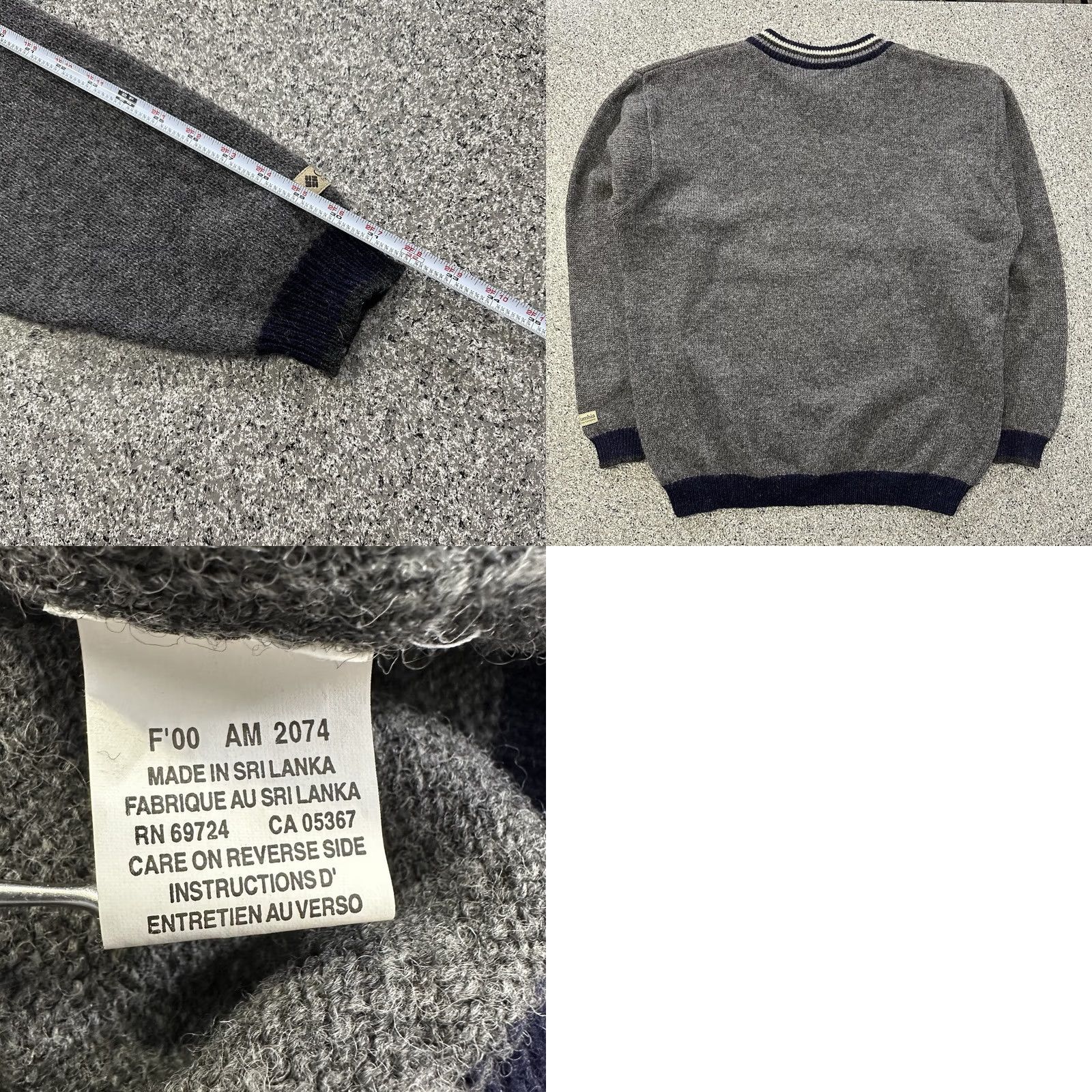 Vintage Vintage Columbia SweatEr V-Neck Mens XL Gray Wool Y2K 00’s Pullover Shirt (Outdoor) Mens XL Grey Knit Pattern Solid Size US XL / EU 56 / 4 - 8 Thumbnail