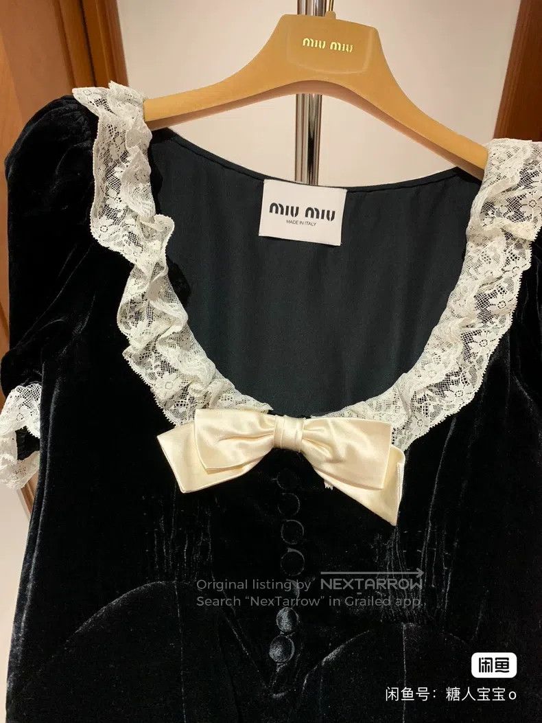 Miu Miu Miu Miu 36 Velvet dress Size S / US 4 / IT 40 - 4 Thumbnail