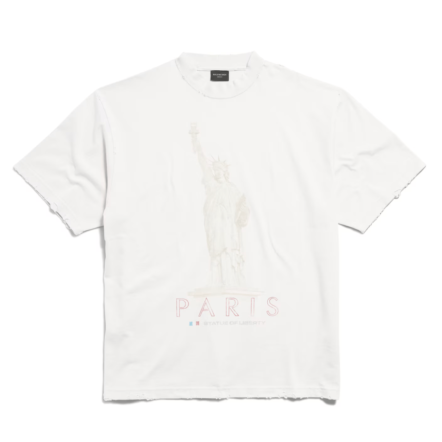 Paris Liberty Short Sleeve Tee Shirt Off White