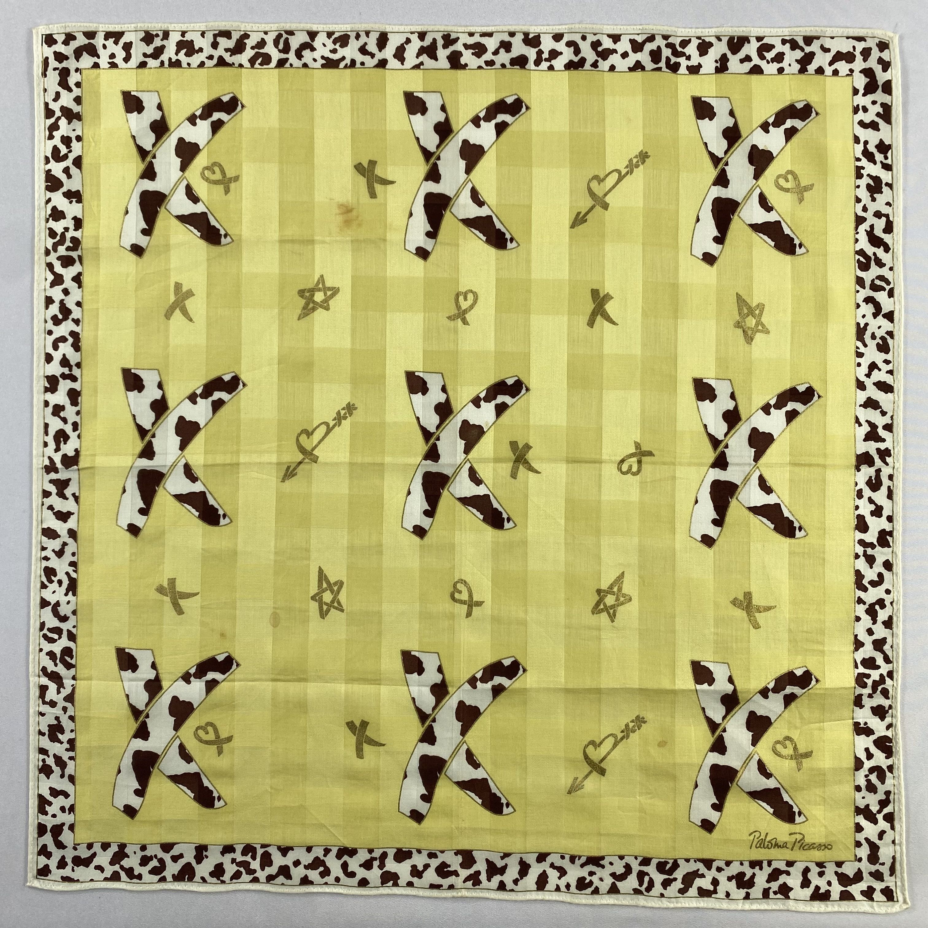 Paloma Picasso × Vintage Paloma Picasso Handkerchief / Neckerchief / Bandana-P1490 Size ONE SIZE - 1 Thumbnail