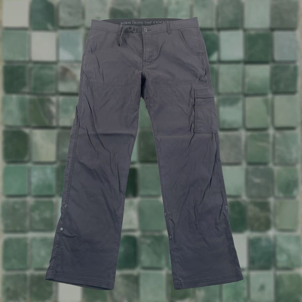 Prana prAna Stretch Zion Straight Pants Men Large 36x32 Gray Cargo 5-Pocket Belted Stretch Nylon Spandex Size US 36 / EU 52 - 1 Thumbnail